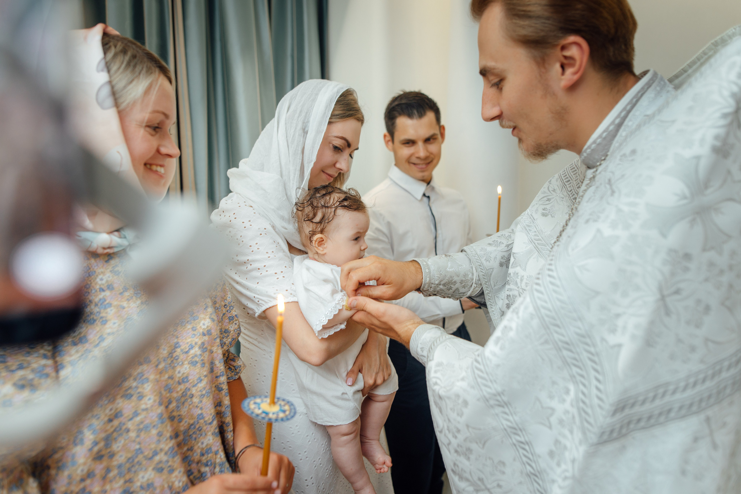 Крещение Аделины, храм Святой Троицы, июль 2024