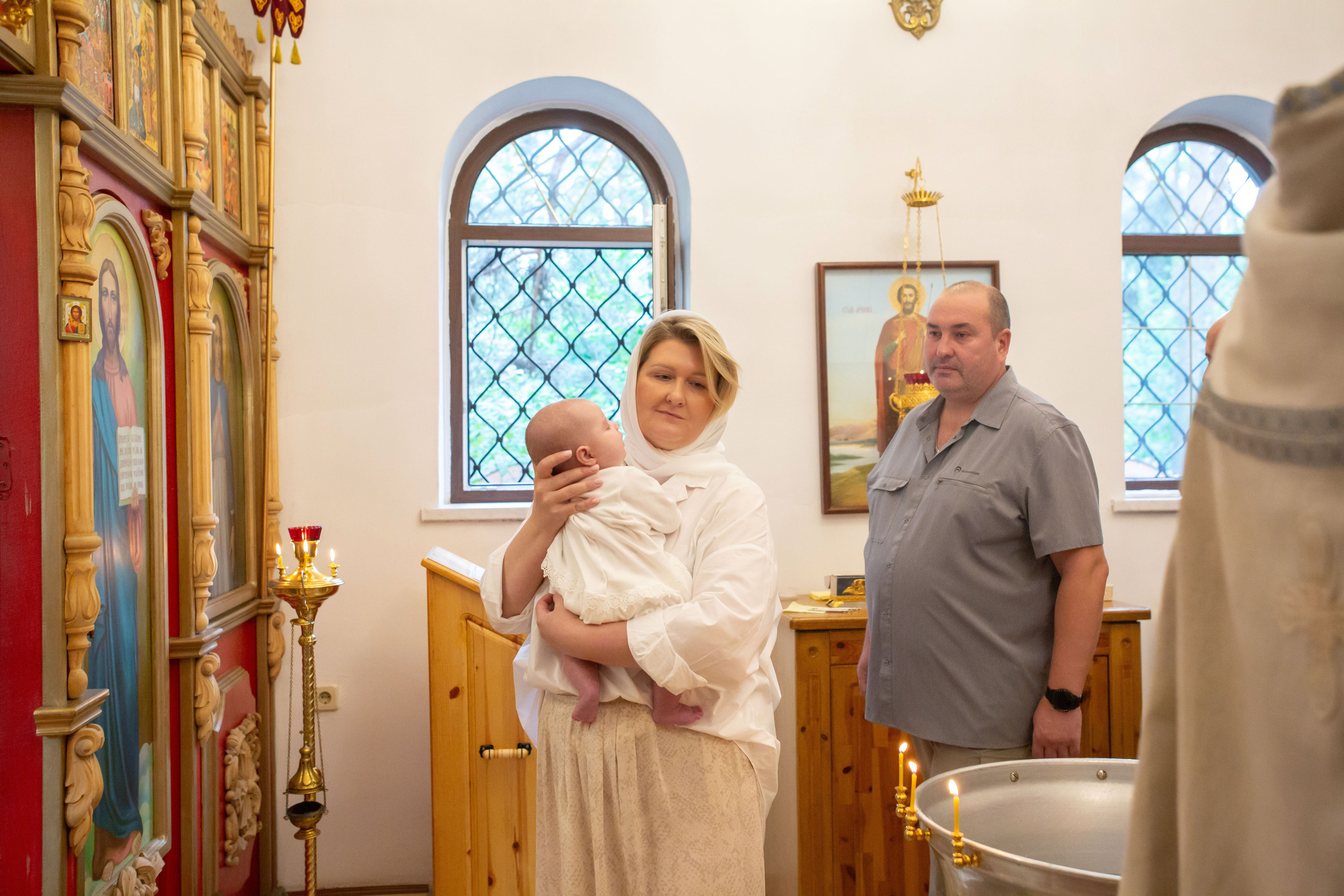 Крещение Веры. Храм преподобного Саввы Сторожевского. Семейный и детский фотограф Анна Петракова