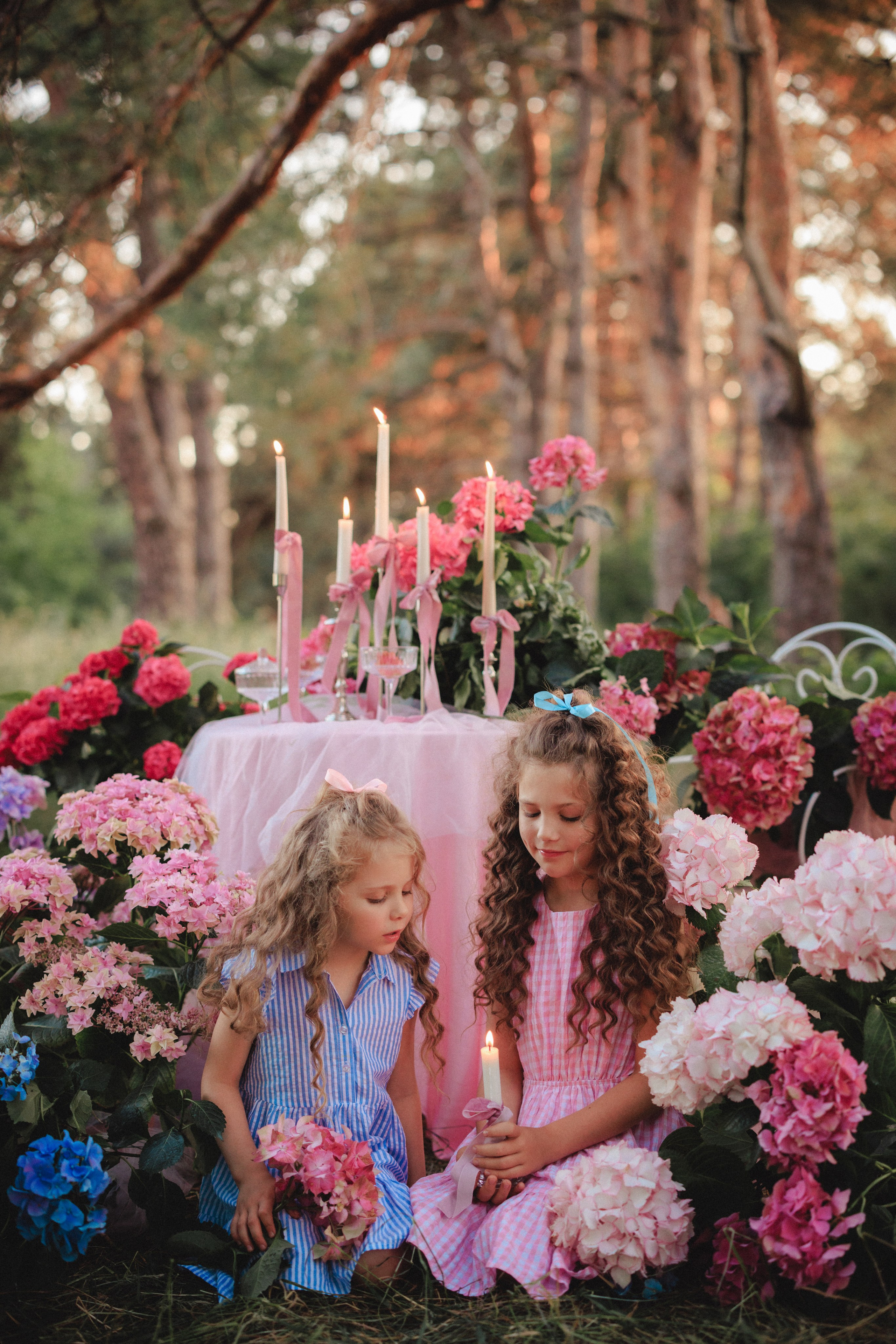 Цветочная фотосессия в лесу. Семейный и детский фотограф в Краснодаре Анна Трашкова