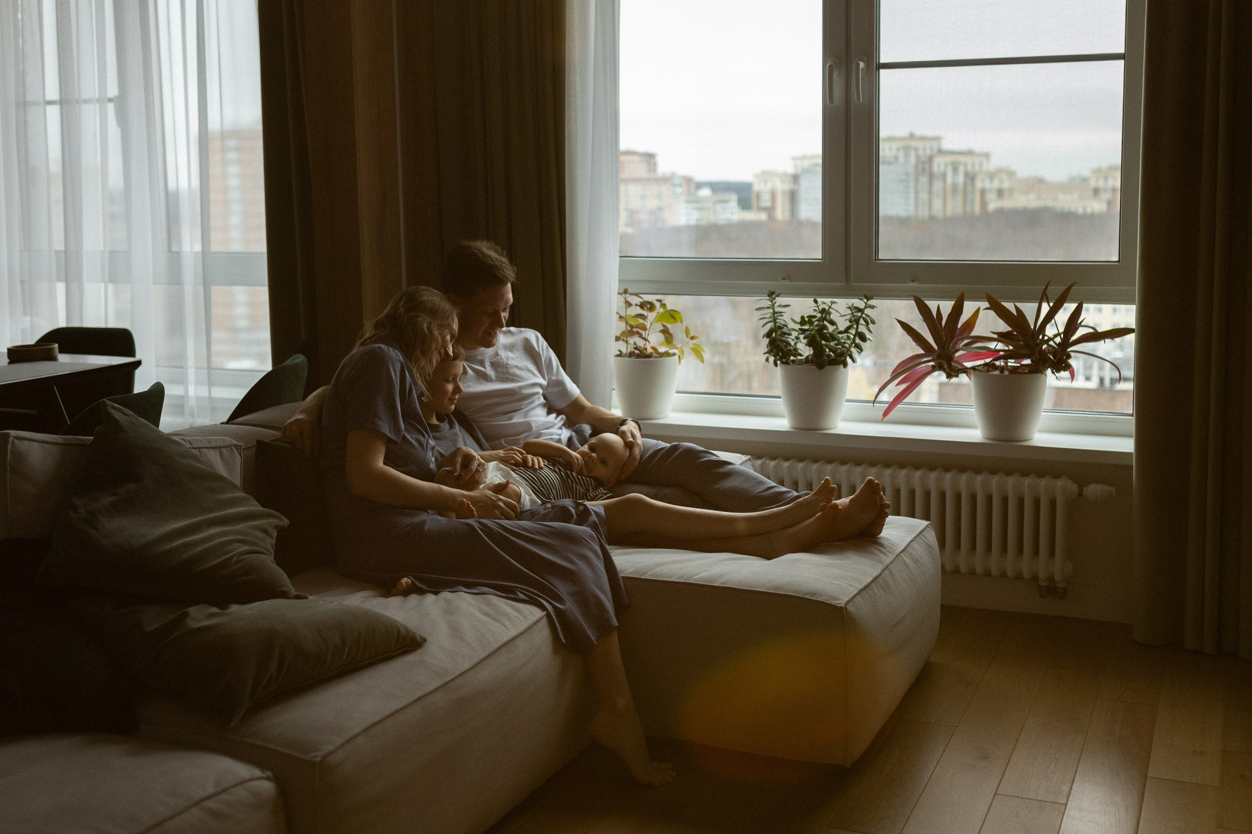 Семейная фотосессия дома. Семейный фотограф в Москве Марина Аргунова