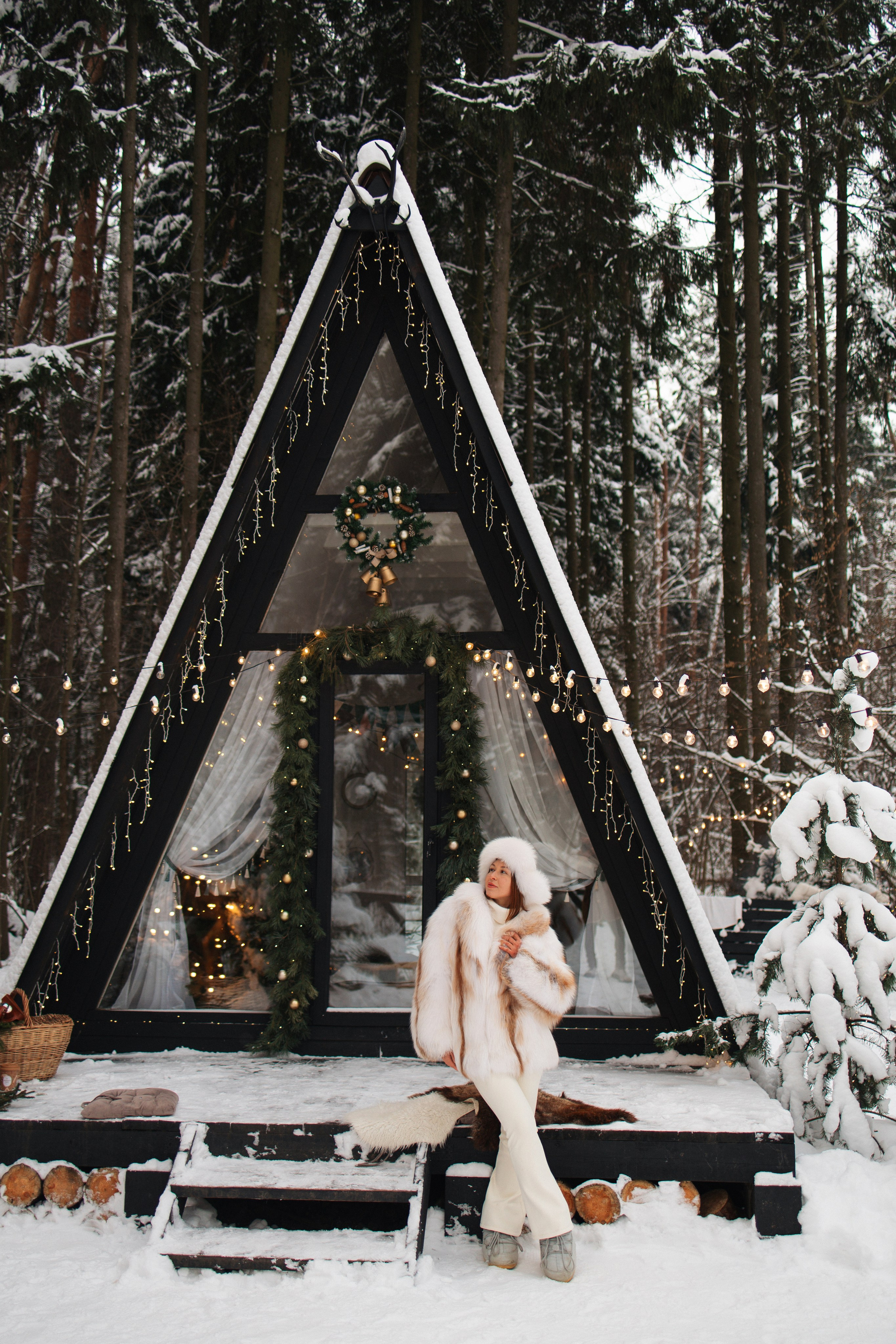 Ксения, Владимир, Леон, Шале в лесу. Семейный фотограф в Москве Марина Петра