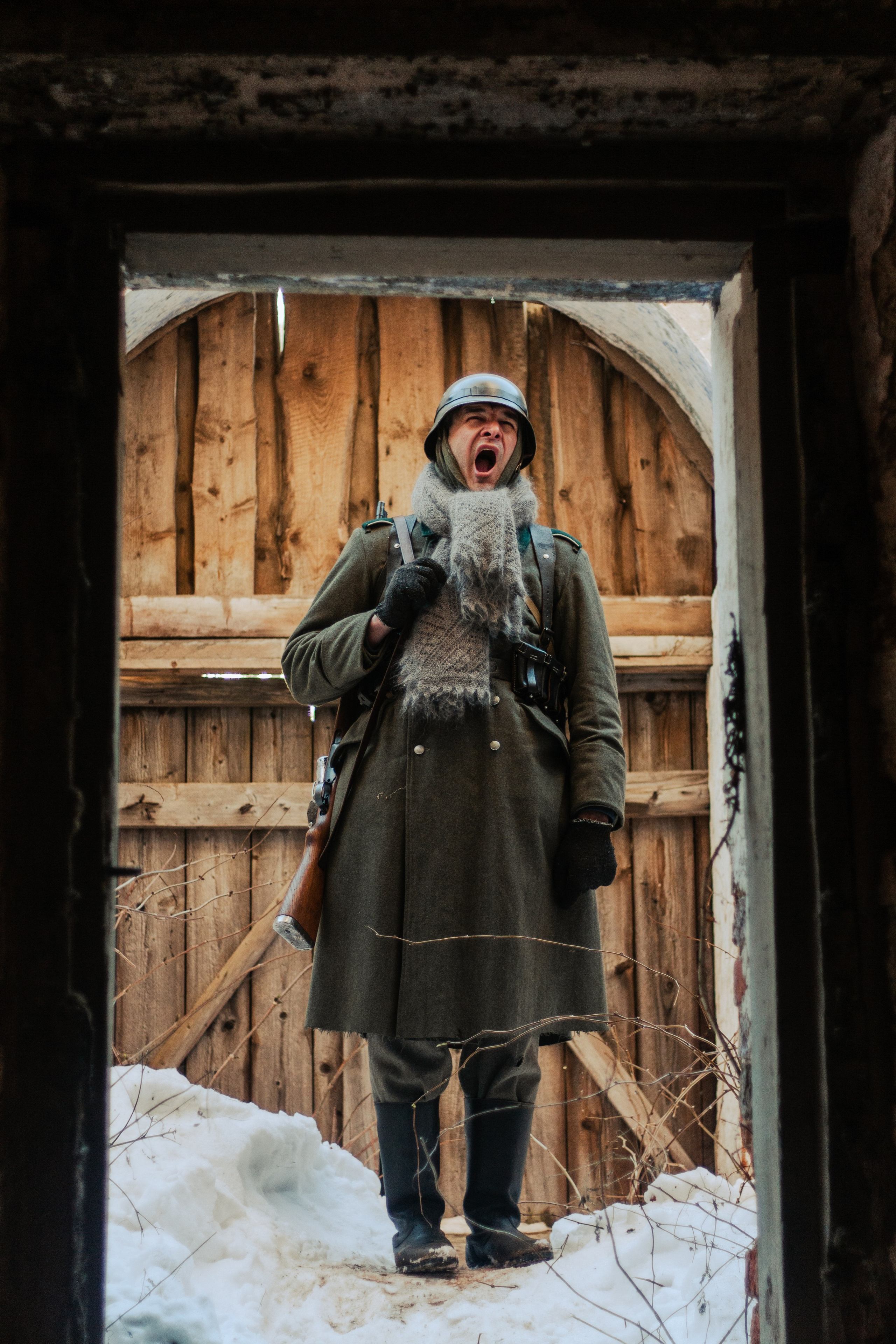 На съемках фильма «Июньская полынь». Мария Колесникова