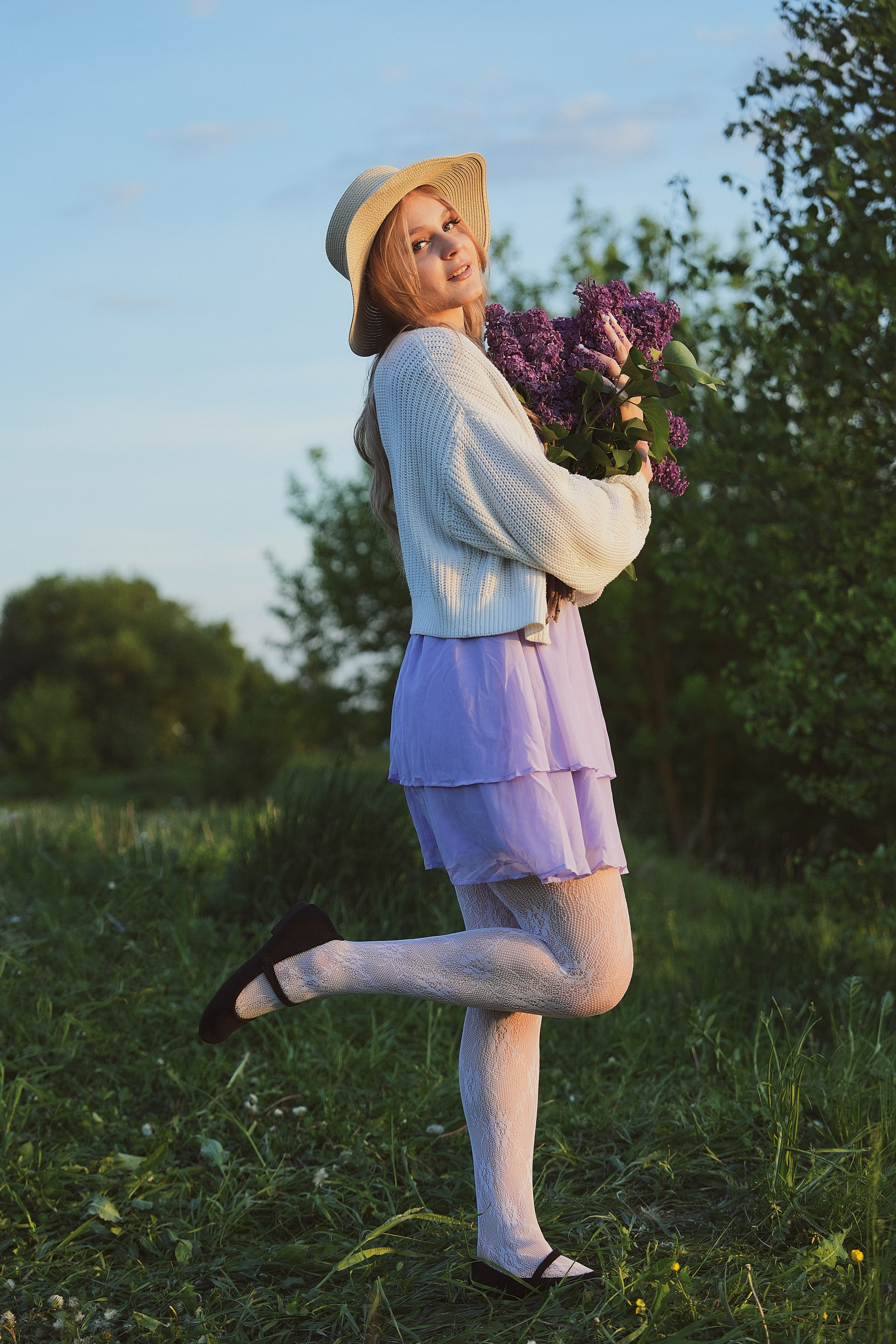 Съемка Кати в поле. Фотограф Светлана Боровикова в Домодедове