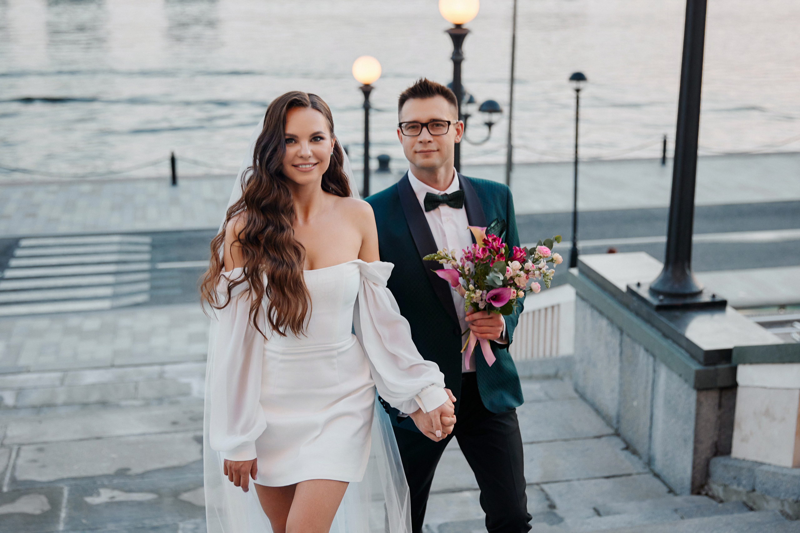 Свадебная фотосессия на Речном вокзале. Свадебный фотограф в Москве и Подмосковье