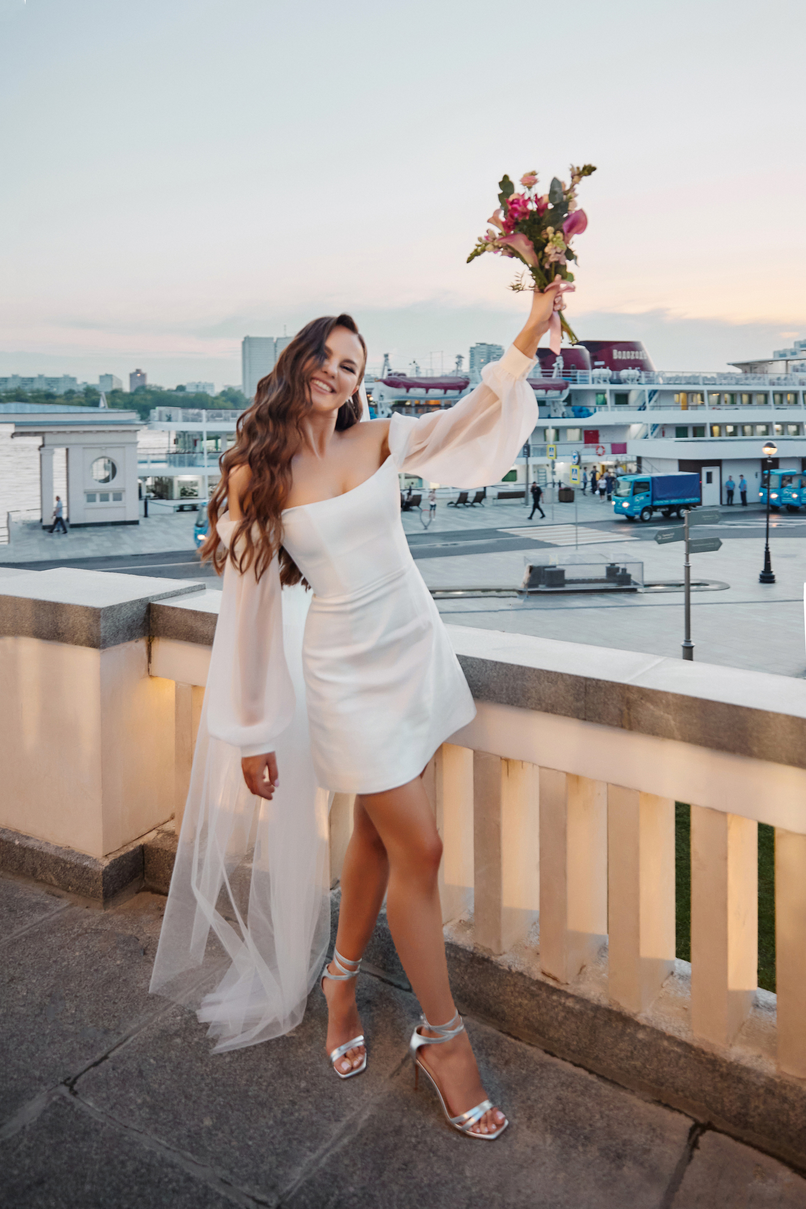 Свадебная фотосессия на Речном вокзале. Свадебный фотограф в Москве и Подмосковье