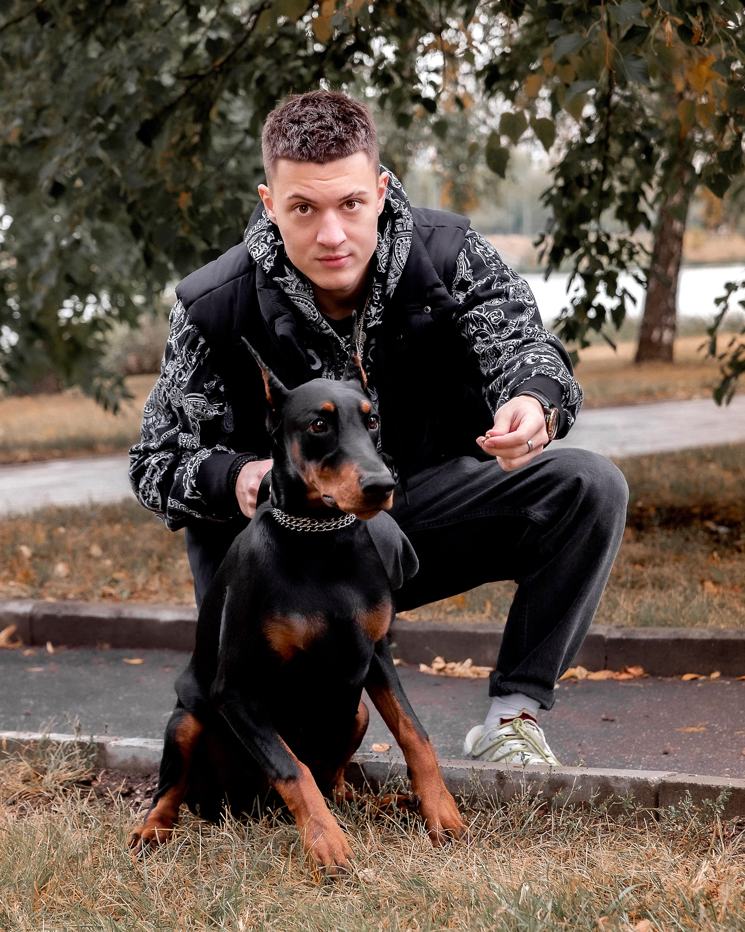 Эдвард с доберманом. Женский фотограф в Москве Светлана Смагина