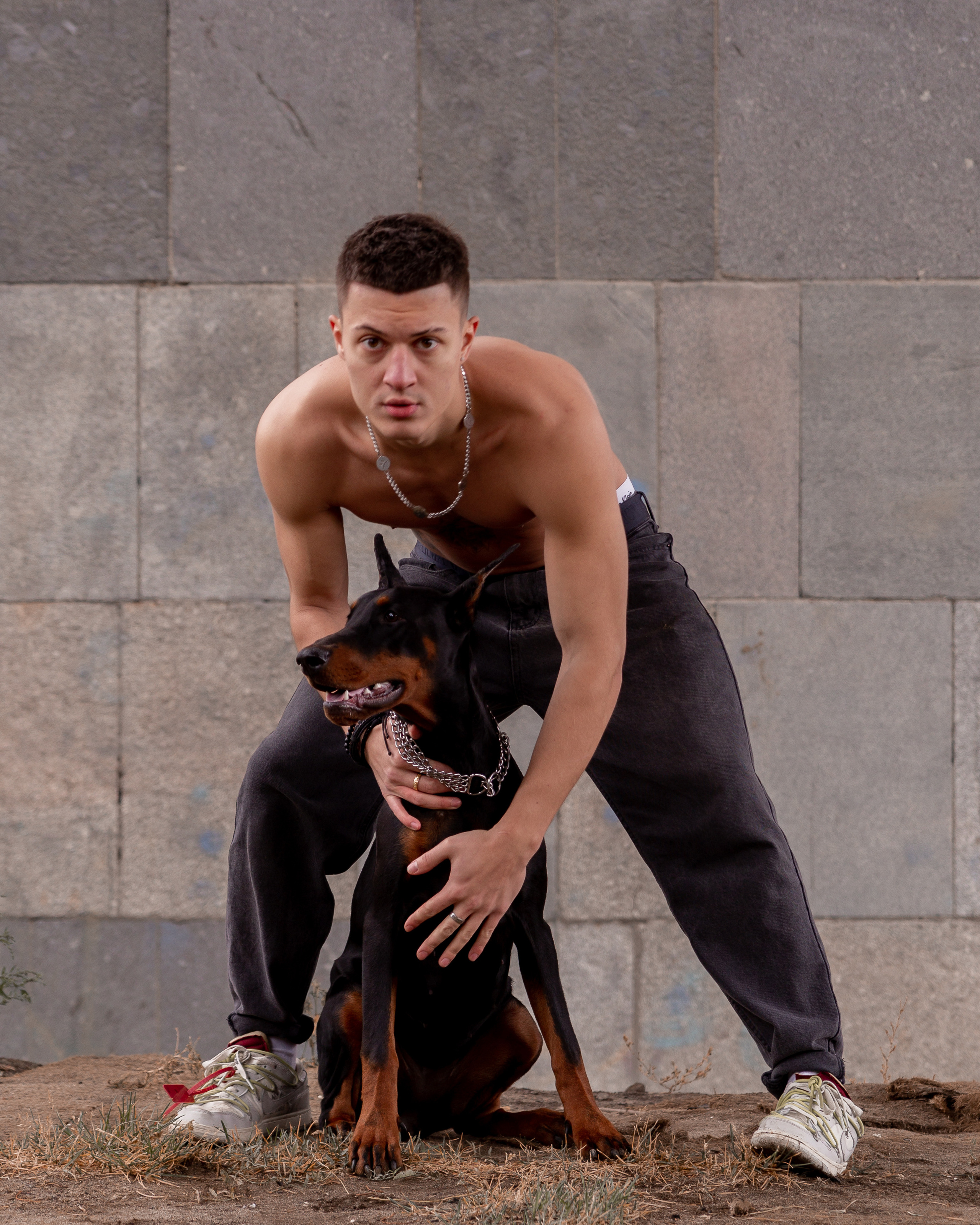 Эдвард с доберманом. Женский фотограф в Москве Светлана Смагина
