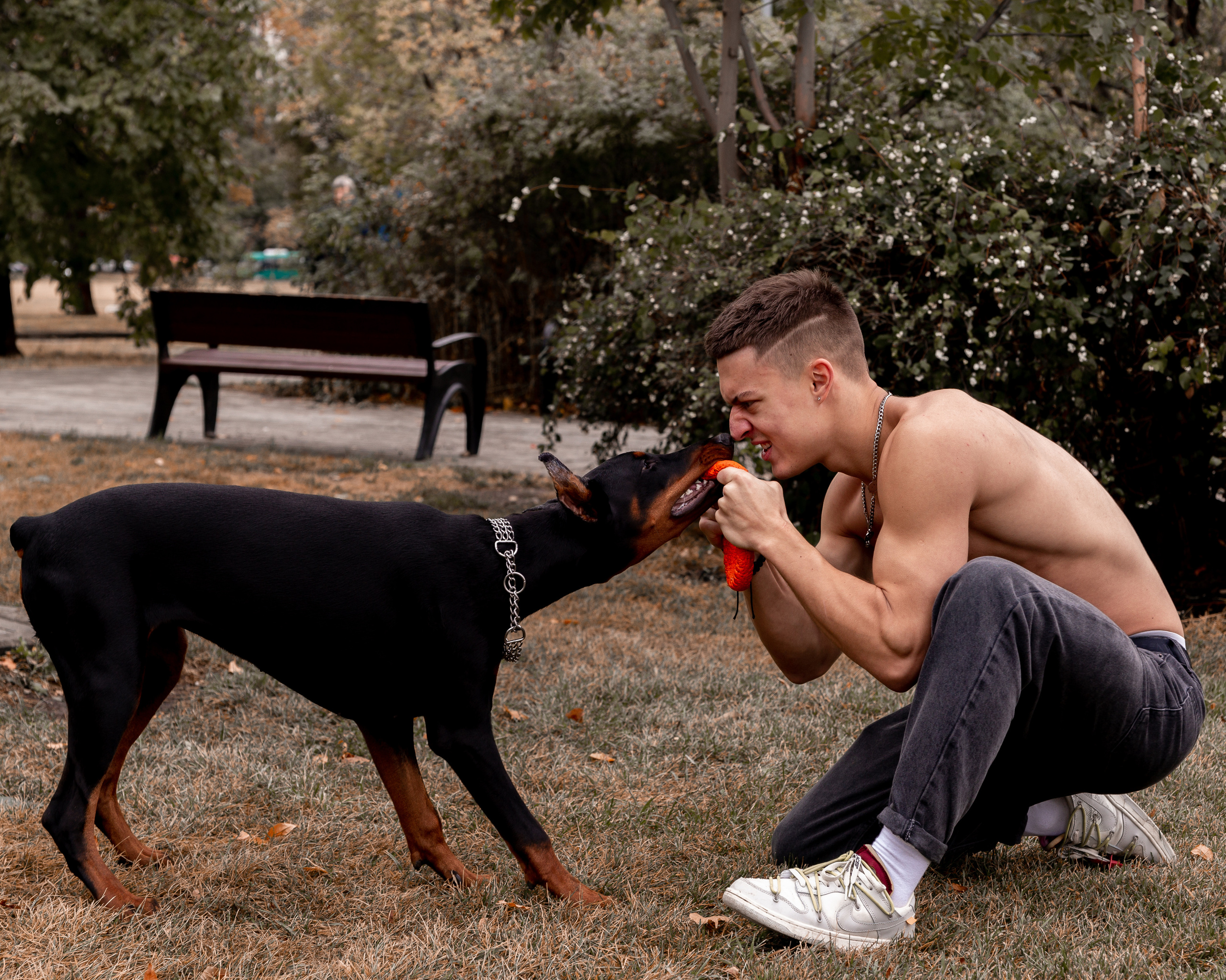 Эдвард с доберманом. Женский фотограф в Москве Светлана Смагина