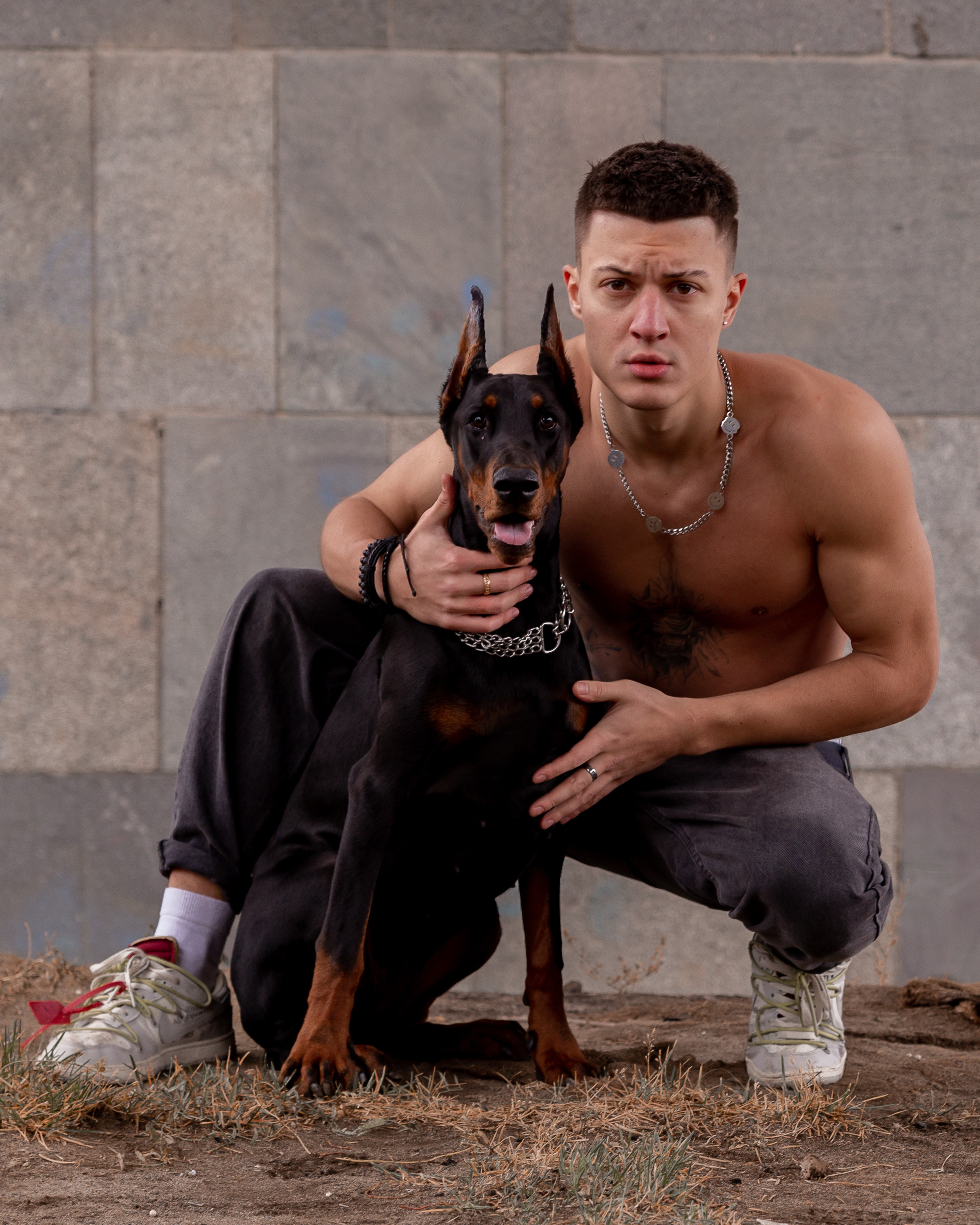 Эдвард с доберманом. Женский фотограф в Москве Светлана Смагина