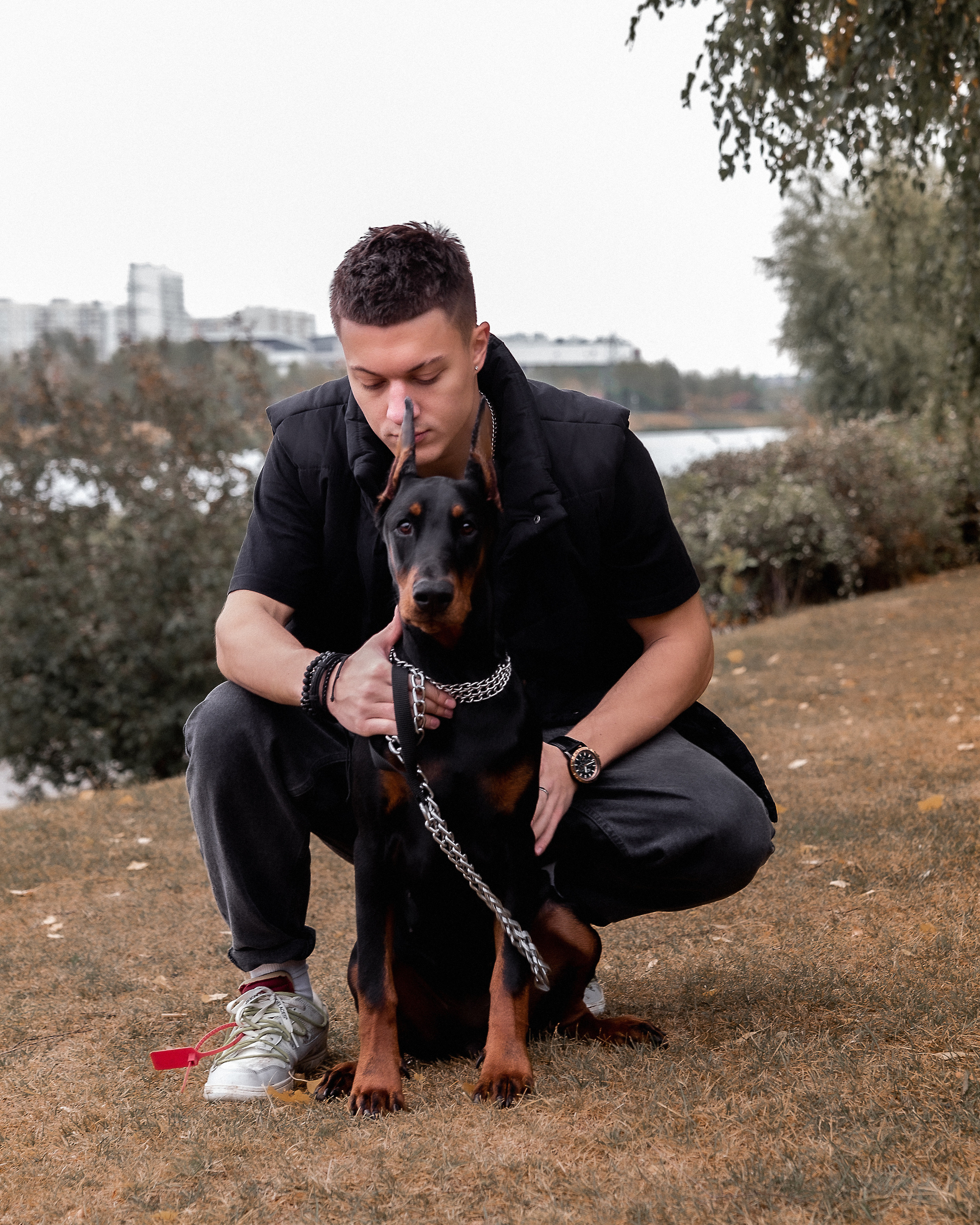 Эдвард с доберманом. Женский фотограф в Москве Светлана Смагина