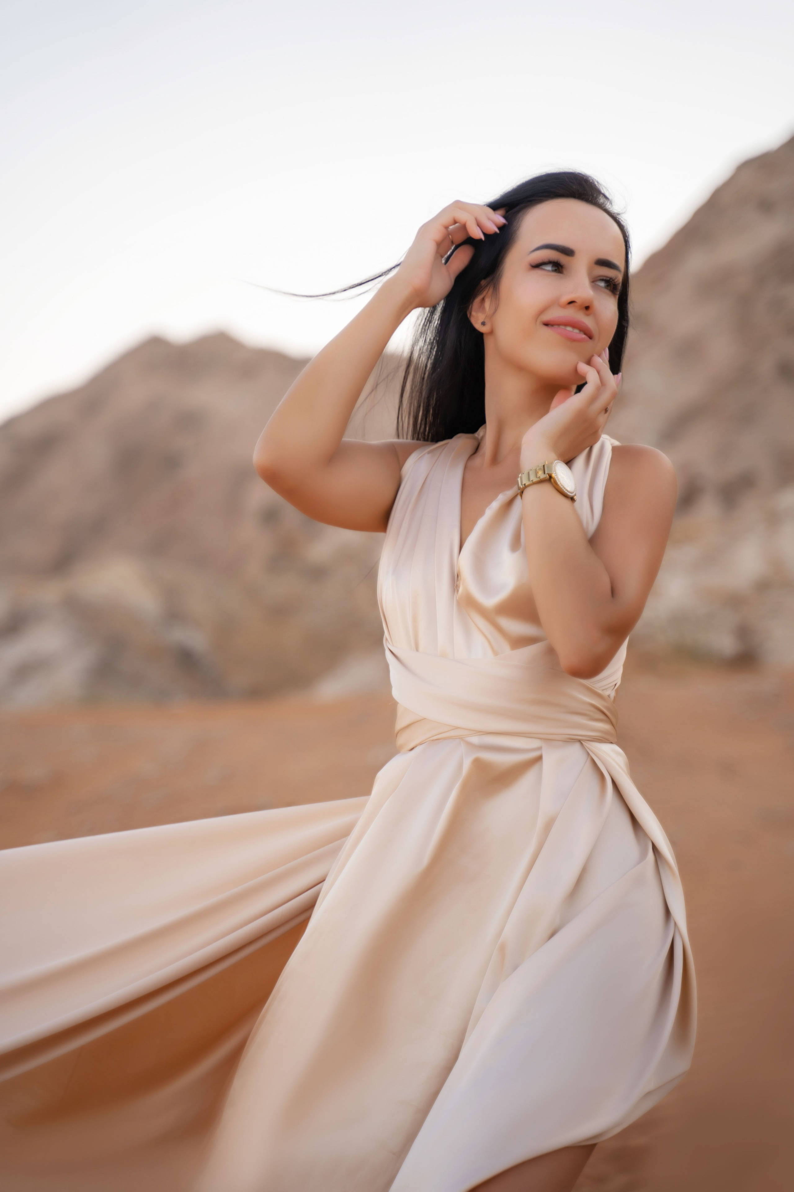 Фотосессия с летящими платьями в Дубае. Фотограф и видеограф в Москве и Абу Даби Мария Кулагина