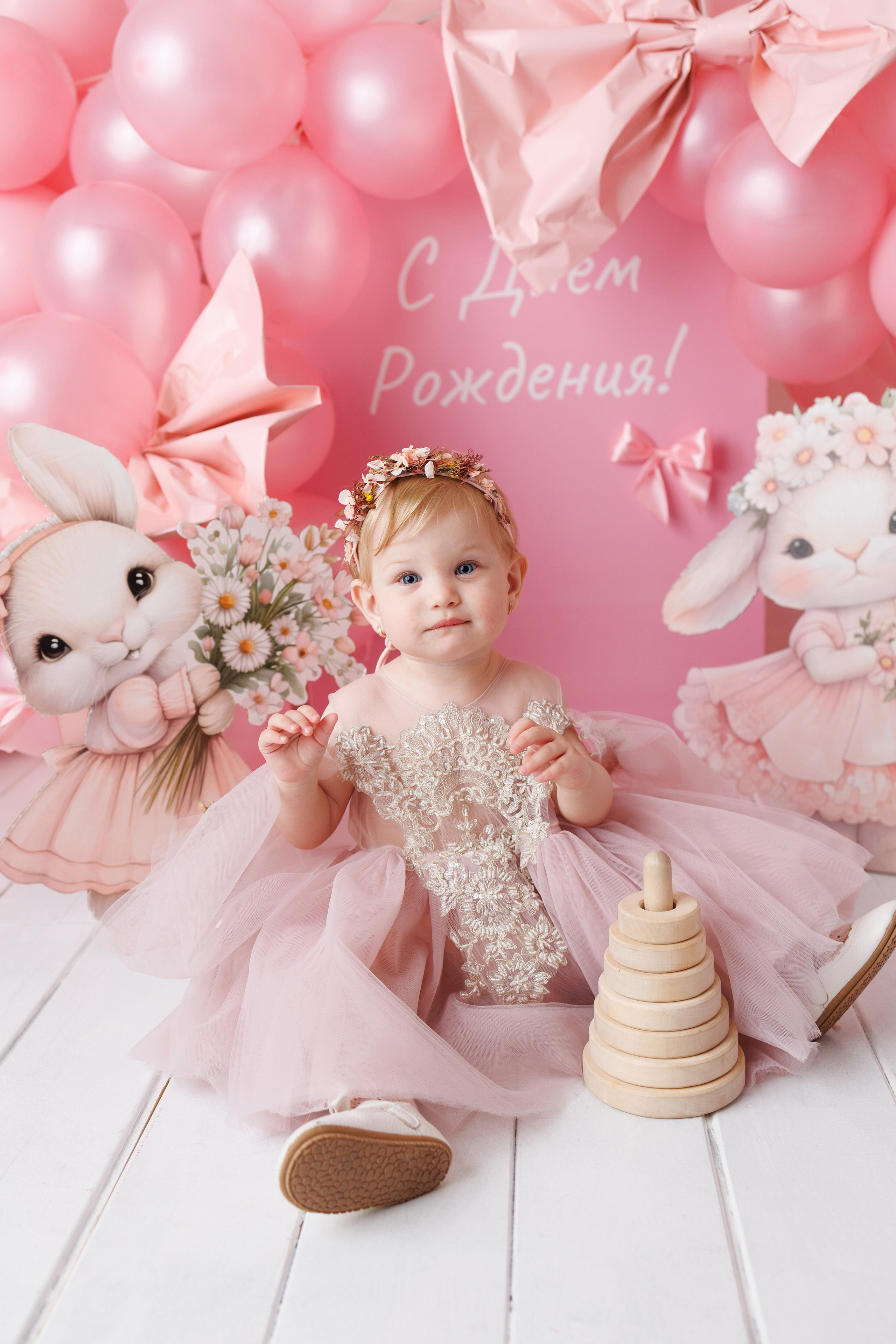 Юлечке 1 годик. Фотограф новорожденный малышей Новосибирск