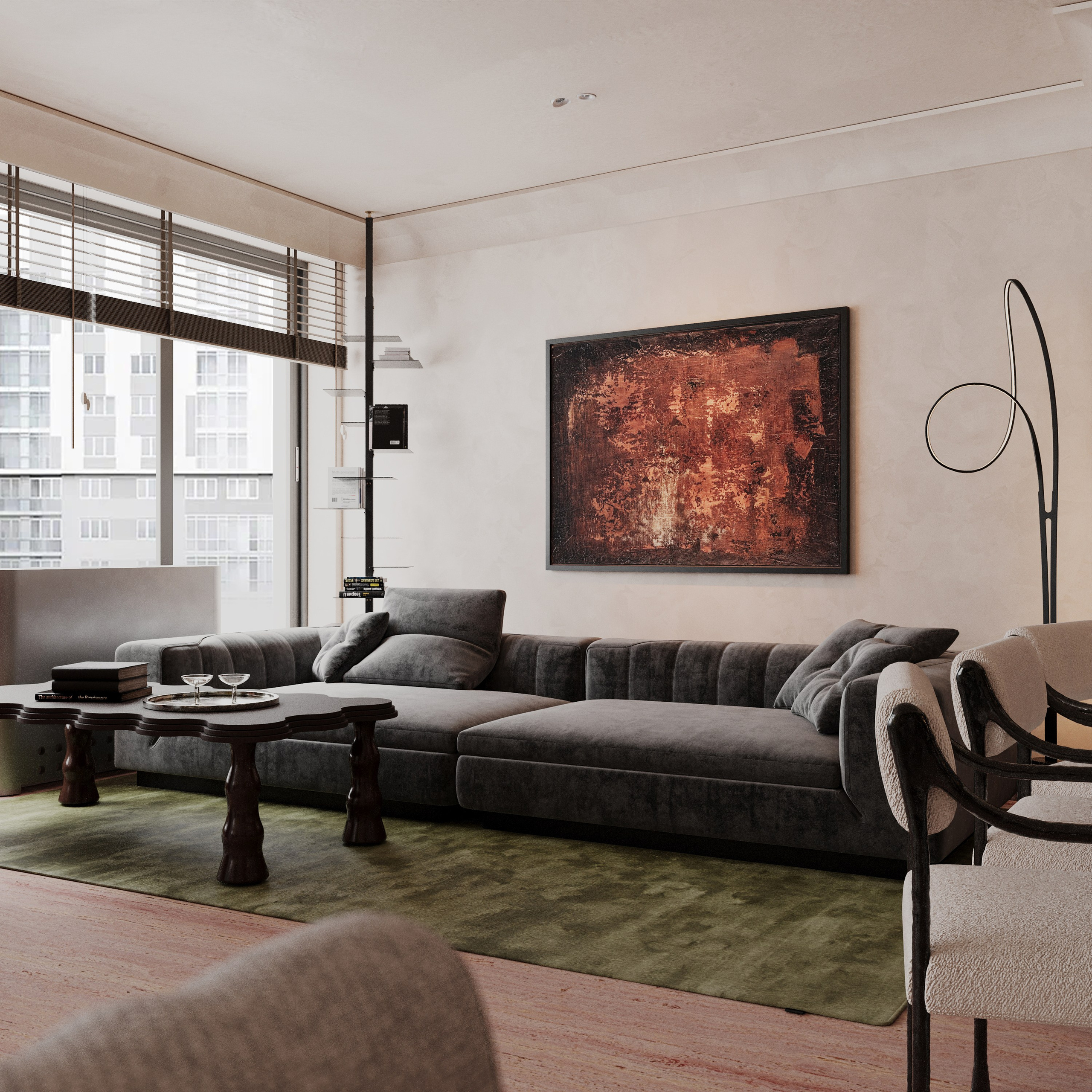 Апартаменты в эклектичном стиле с яркими акцентами 164 m². SHAIMERDINOVA INTERIORS