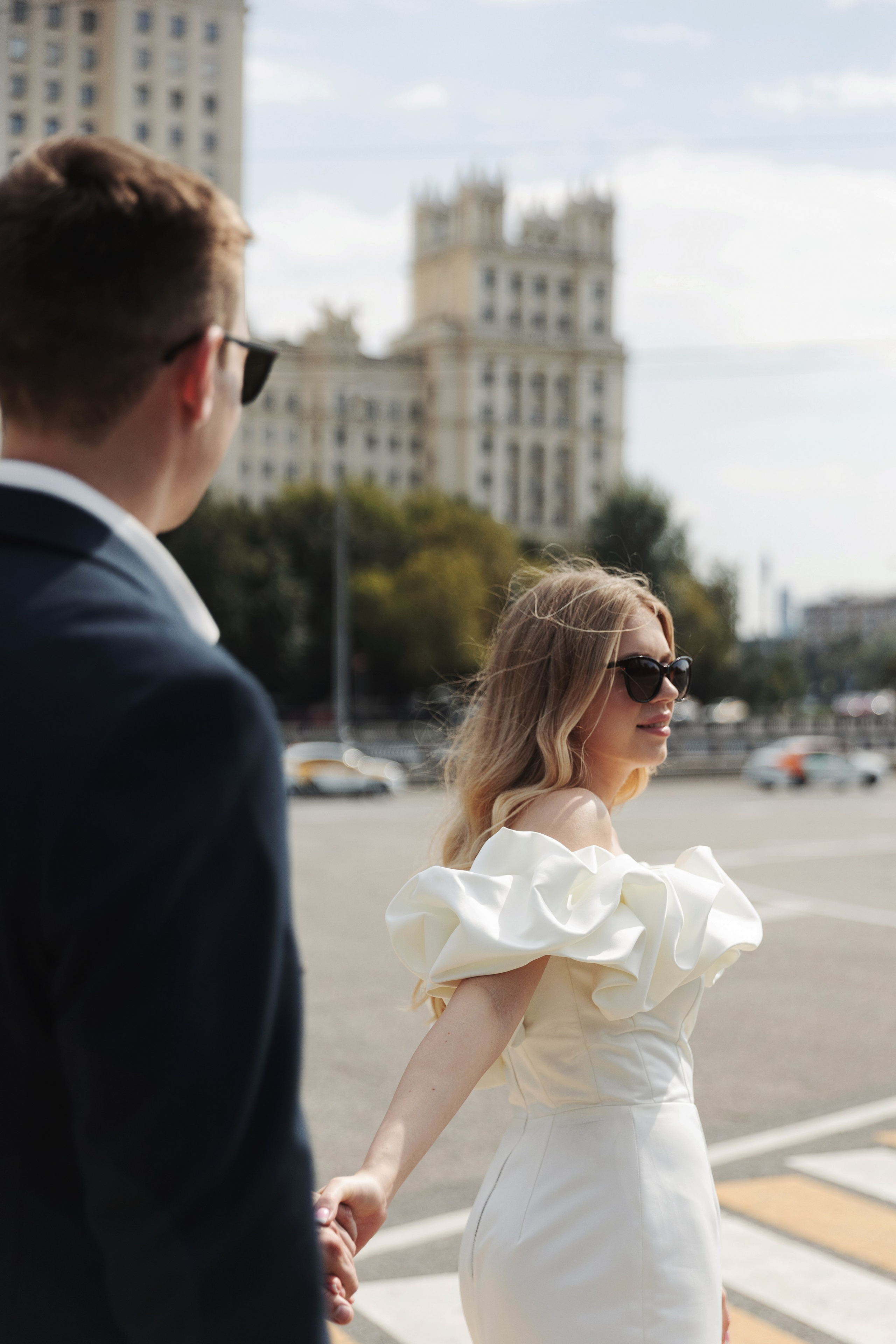 Свадебная фотосессия на Котельнической набережной и в парке Царицыно, Роспись в Шипиловском ЗАГСе. Свадебный фотограф Москва Анастасия Храмова