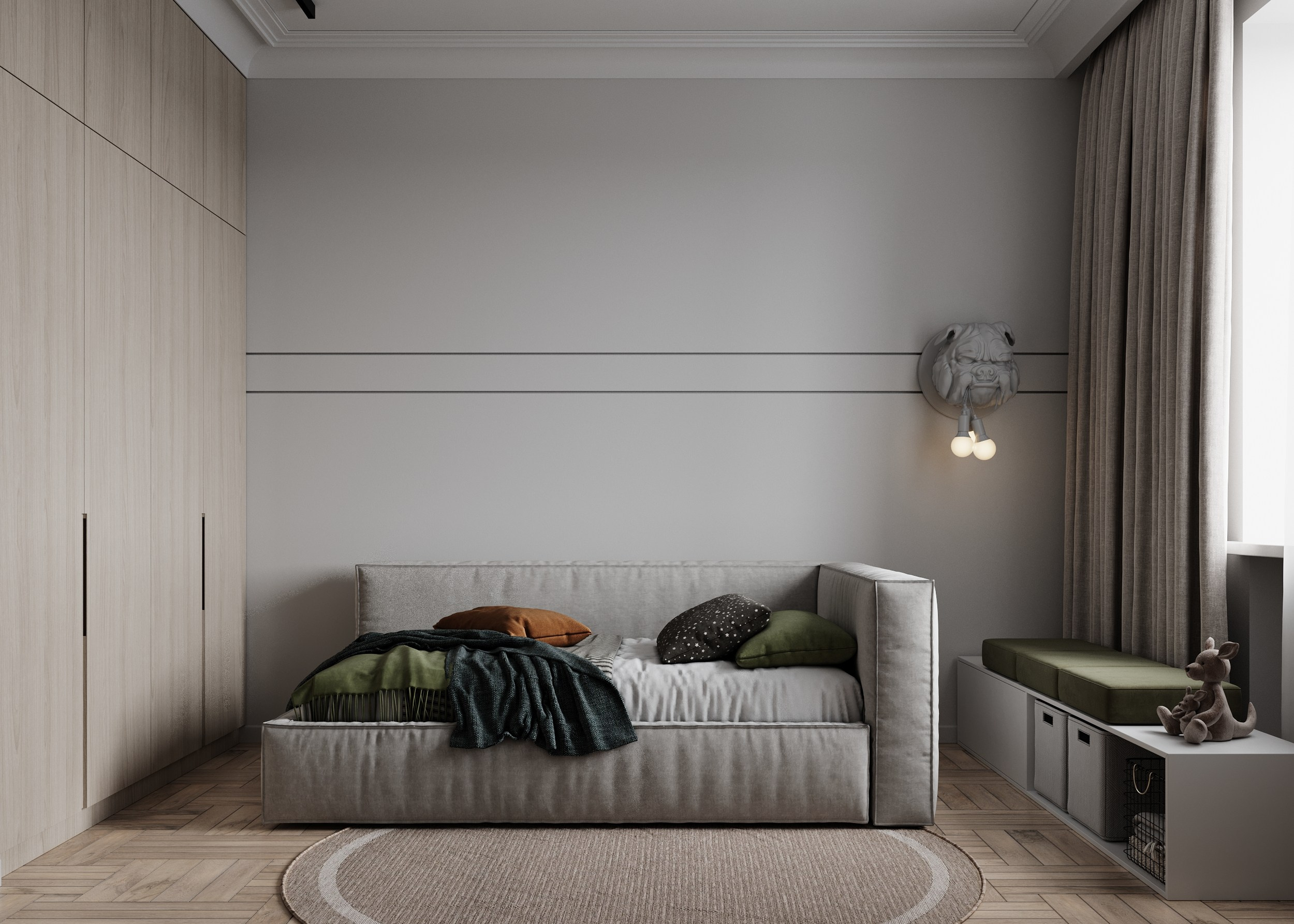 Квартира / 2023. 3D-сцены интерьеров в 3ds Мах: сборка по ТЗ для визуализаторов