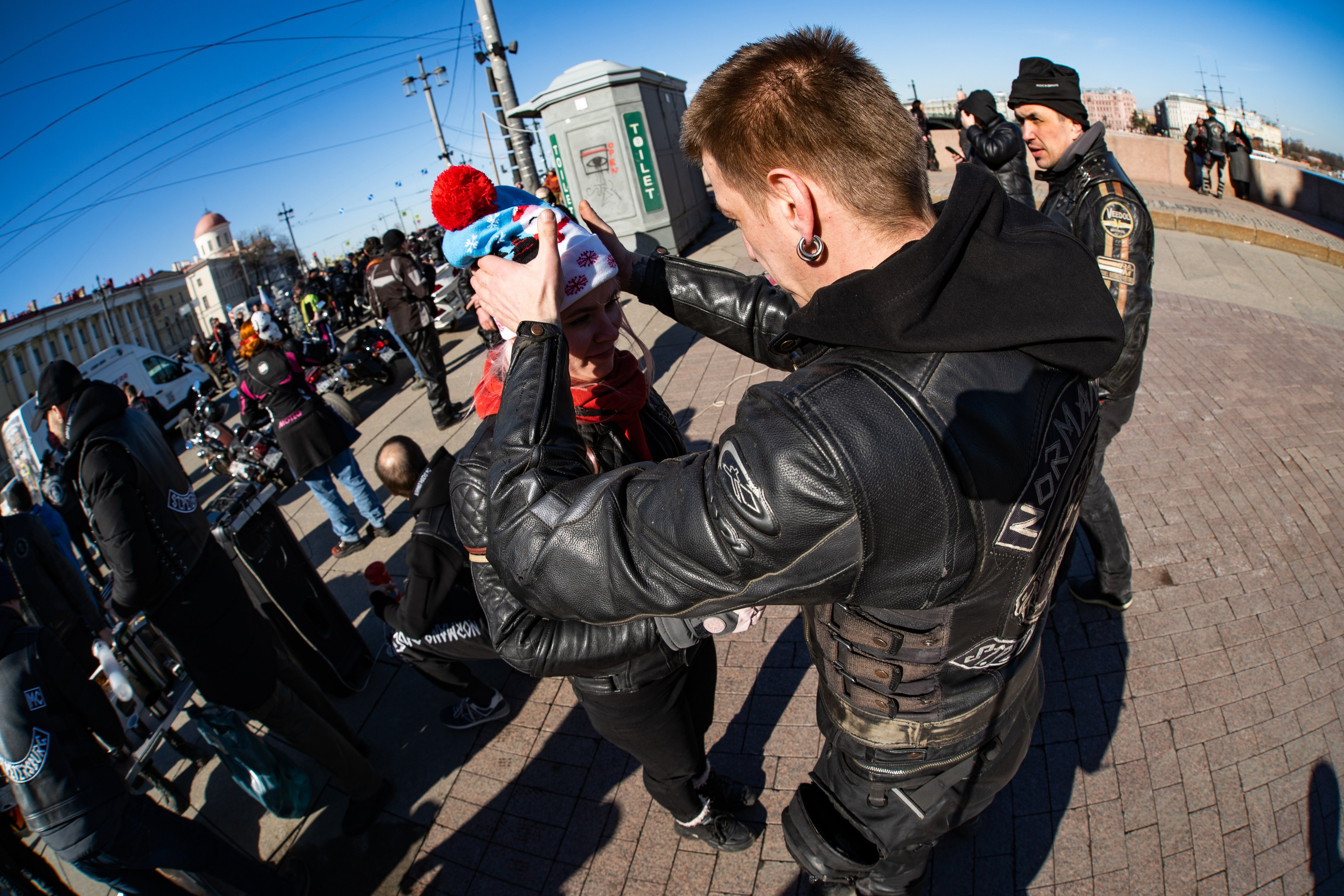 Весенний прохват мотоклуба Normans Riders MC. Концертный и репортажный фотограф в Санкт-Петербурге Слава Пахомов