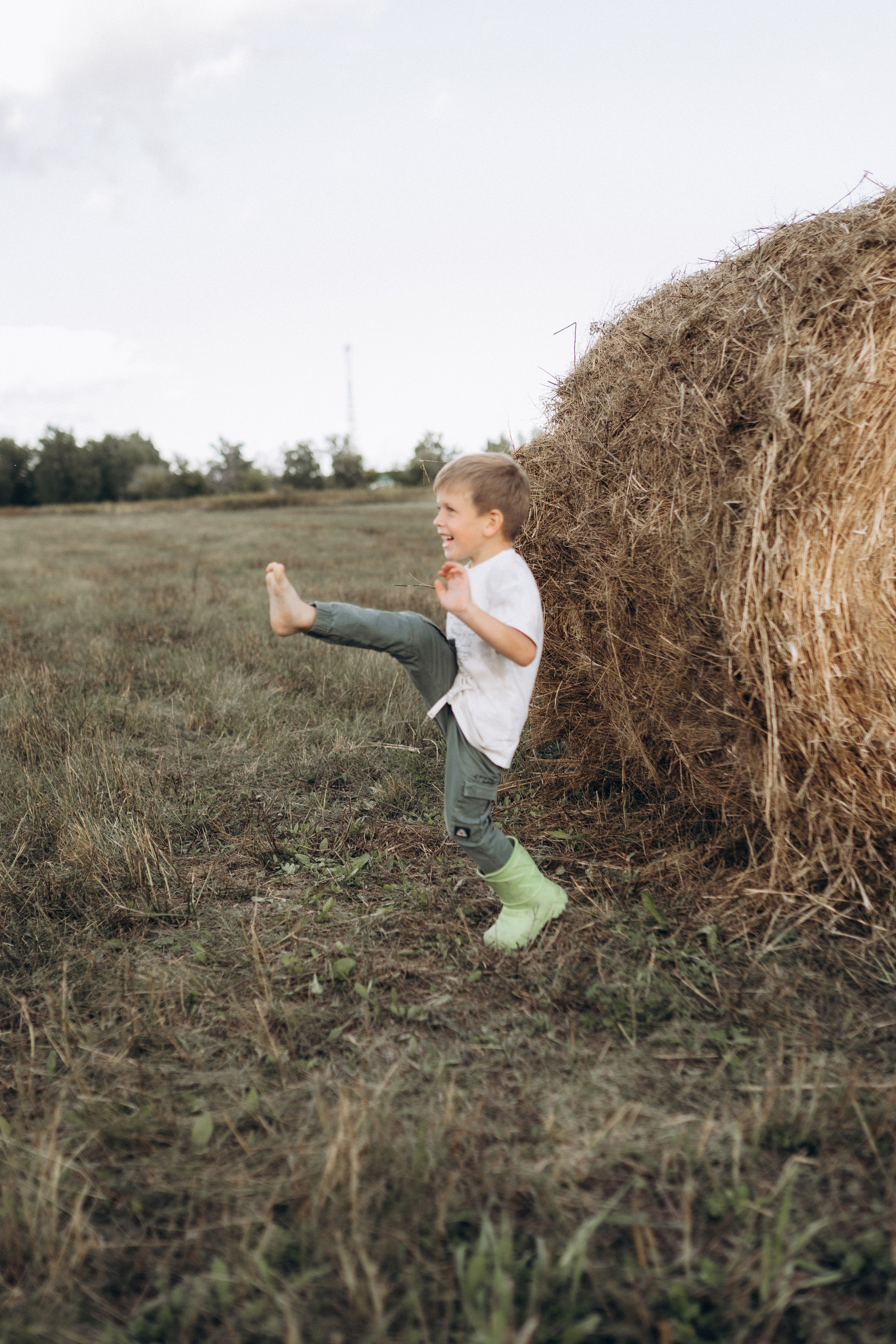 Вика и Миша на сене. Семейный фотограф lifestyle в Новосибирске Елена Шпилевая