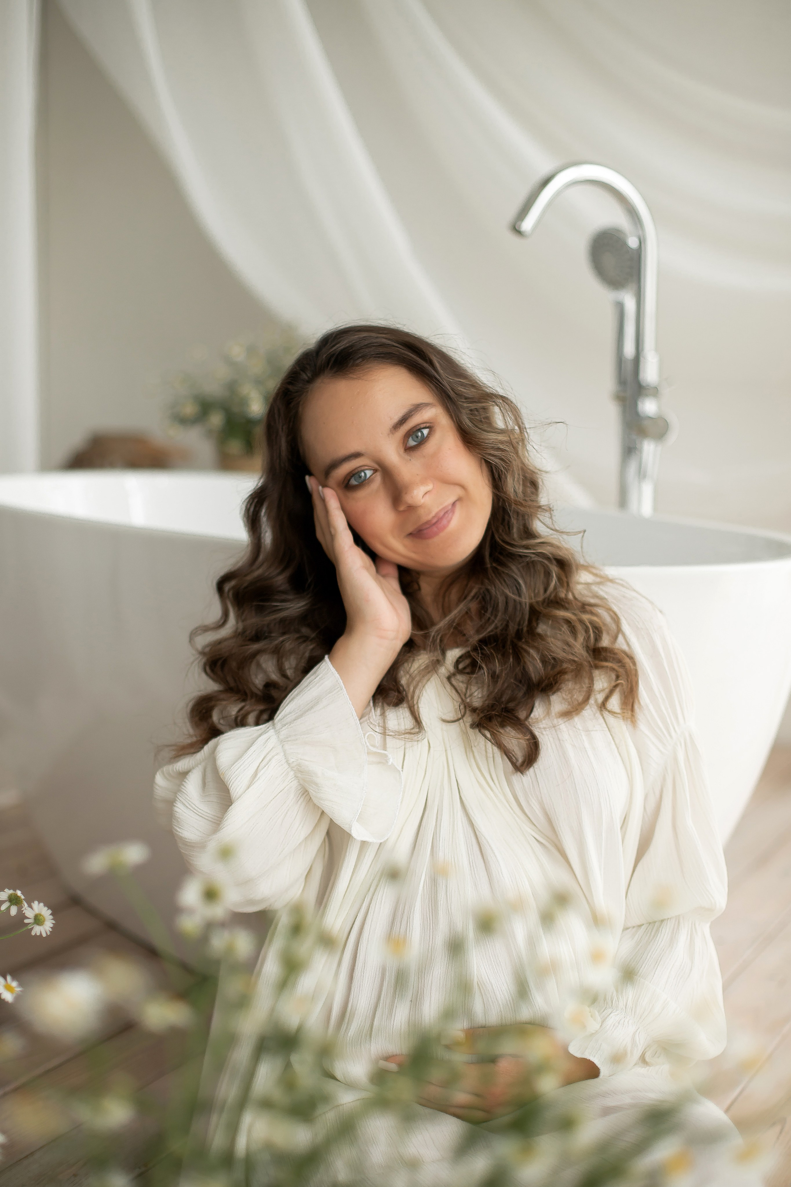 Ксения и ромашки. Семейный и детский фотограф в Красноярске Анна Маюрова