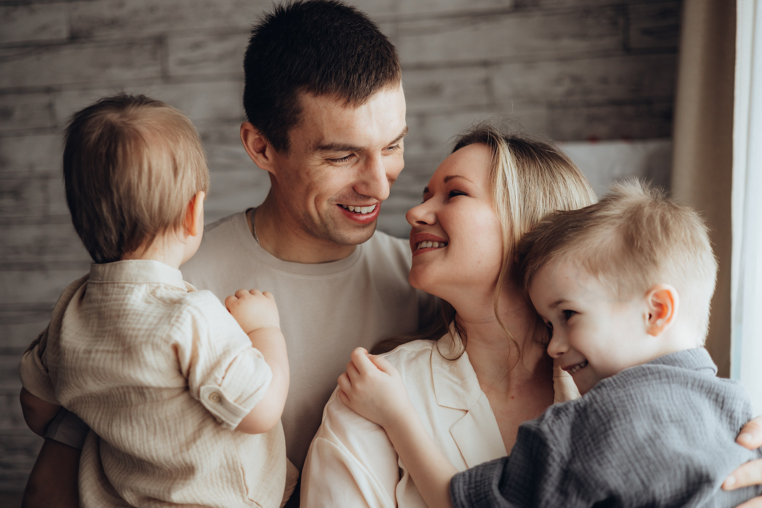 Анастасия, Игорь и сыновья. Семейный фотограф, детские, семейные, лав стори съемки в Москве