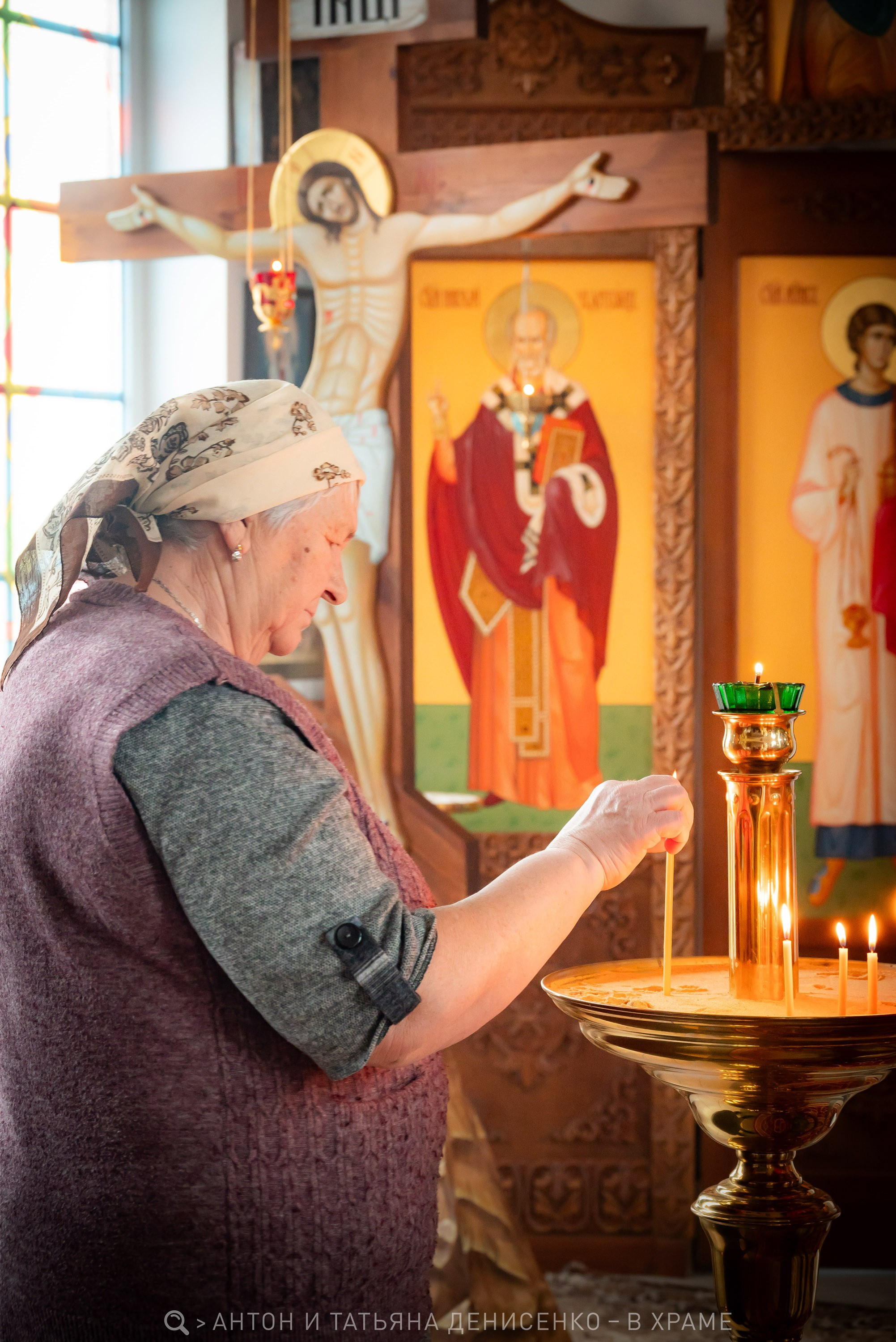 Храм Архистратига Михаила, х. Михайловский. Всенощное бдение. Антон и Татьяна Денисенко — В храме