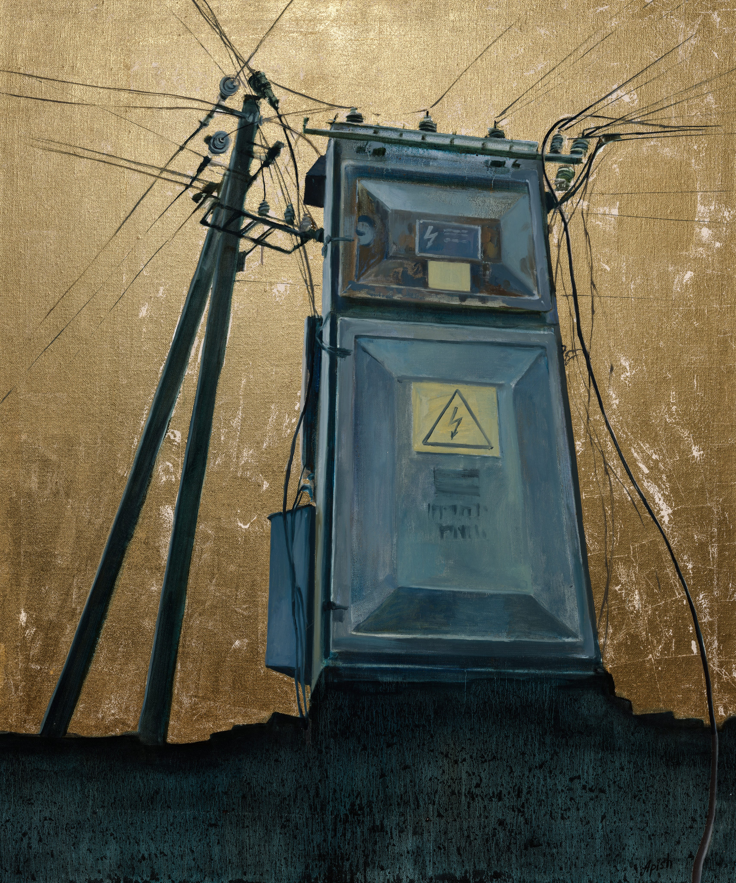 «Фальшивый идол нашего времени» - художник Алексей Апиш (холст, масло, 120x100 см, 2024)