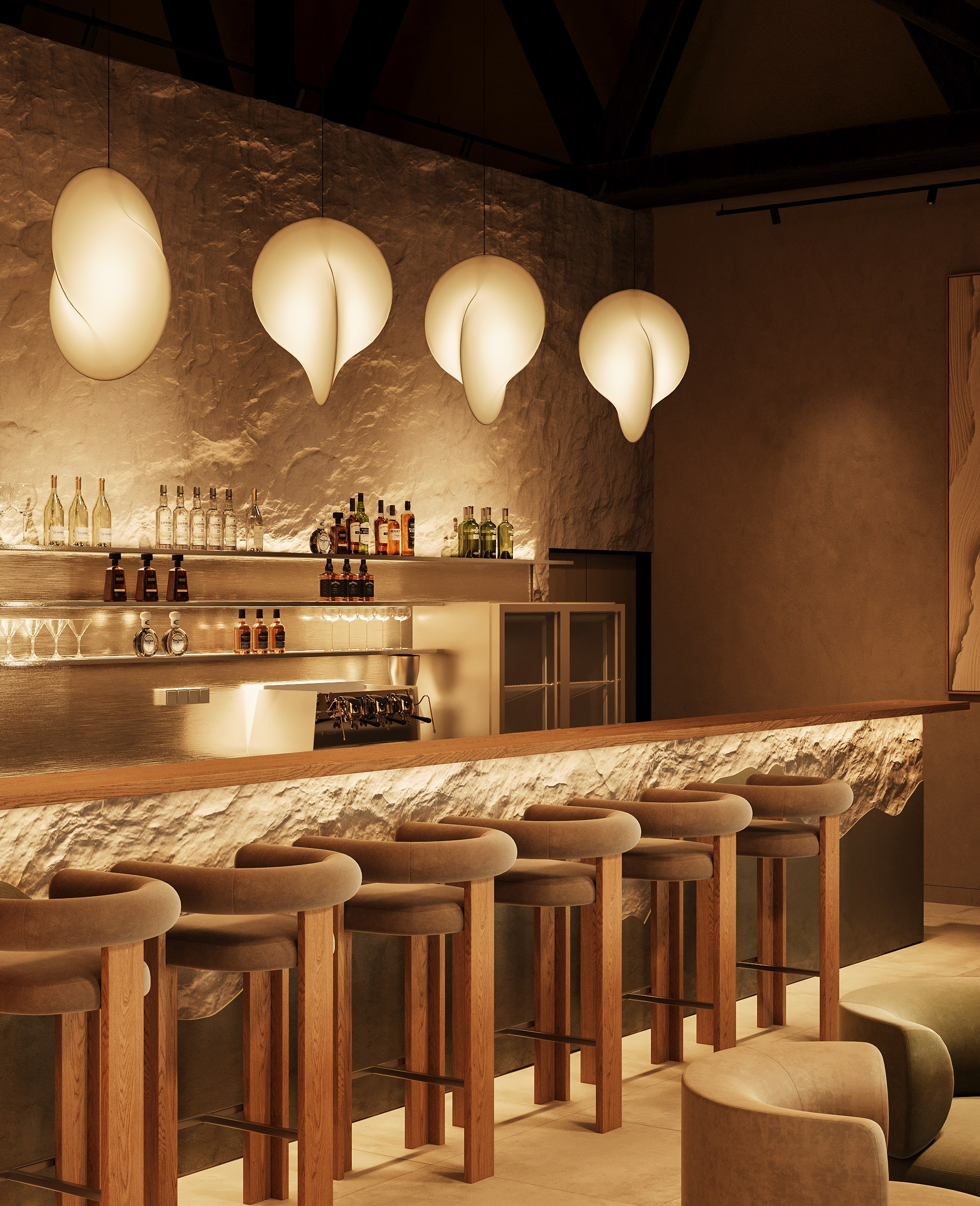 Кальянная Мята Lounge. Концепт и визуализации для One Two Home. 3D Визуализация