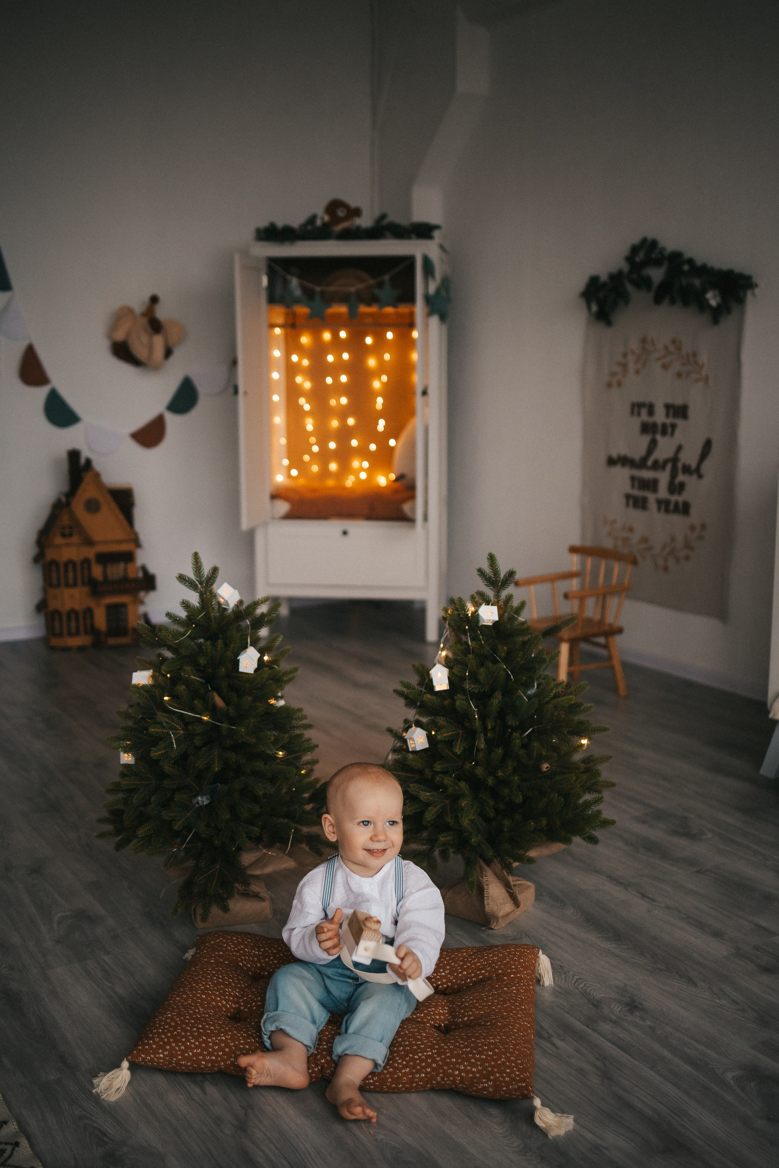 Саше 1 годик в новогодних локациях. Фотограф Нижний Новгород