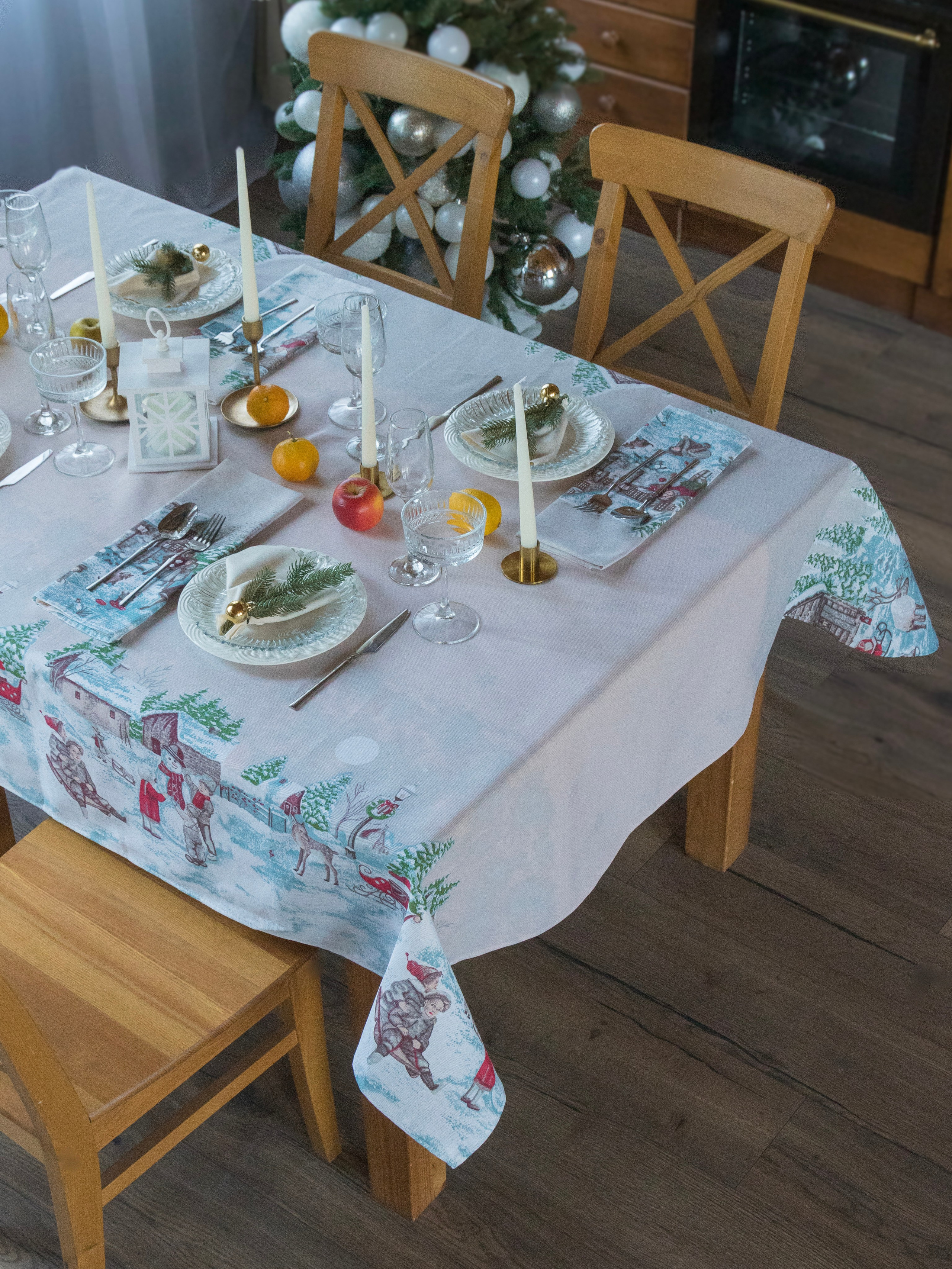 Скатерть новогодняя. Фотостудия для Wildberries Ozon