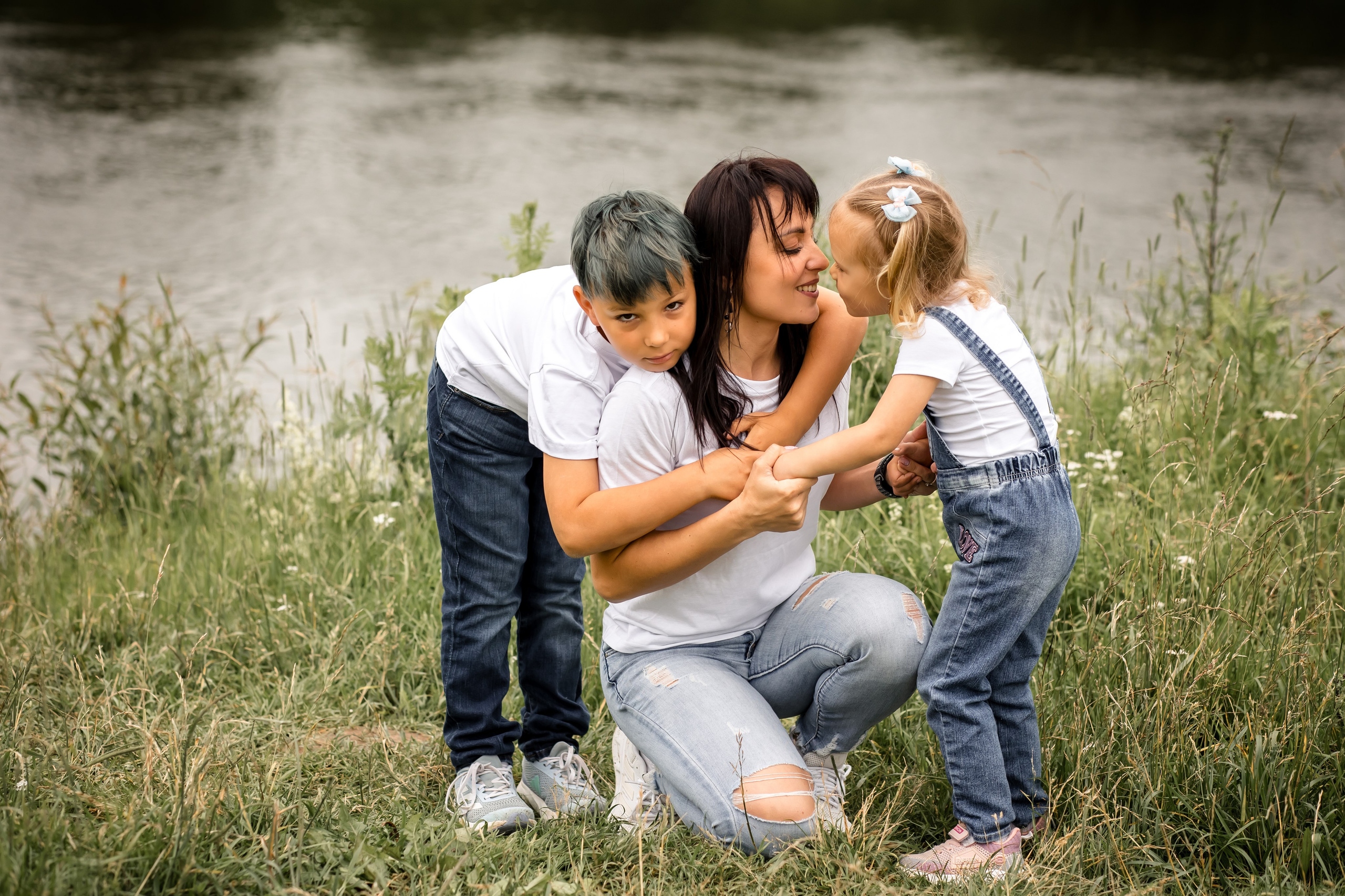 Катя с детками