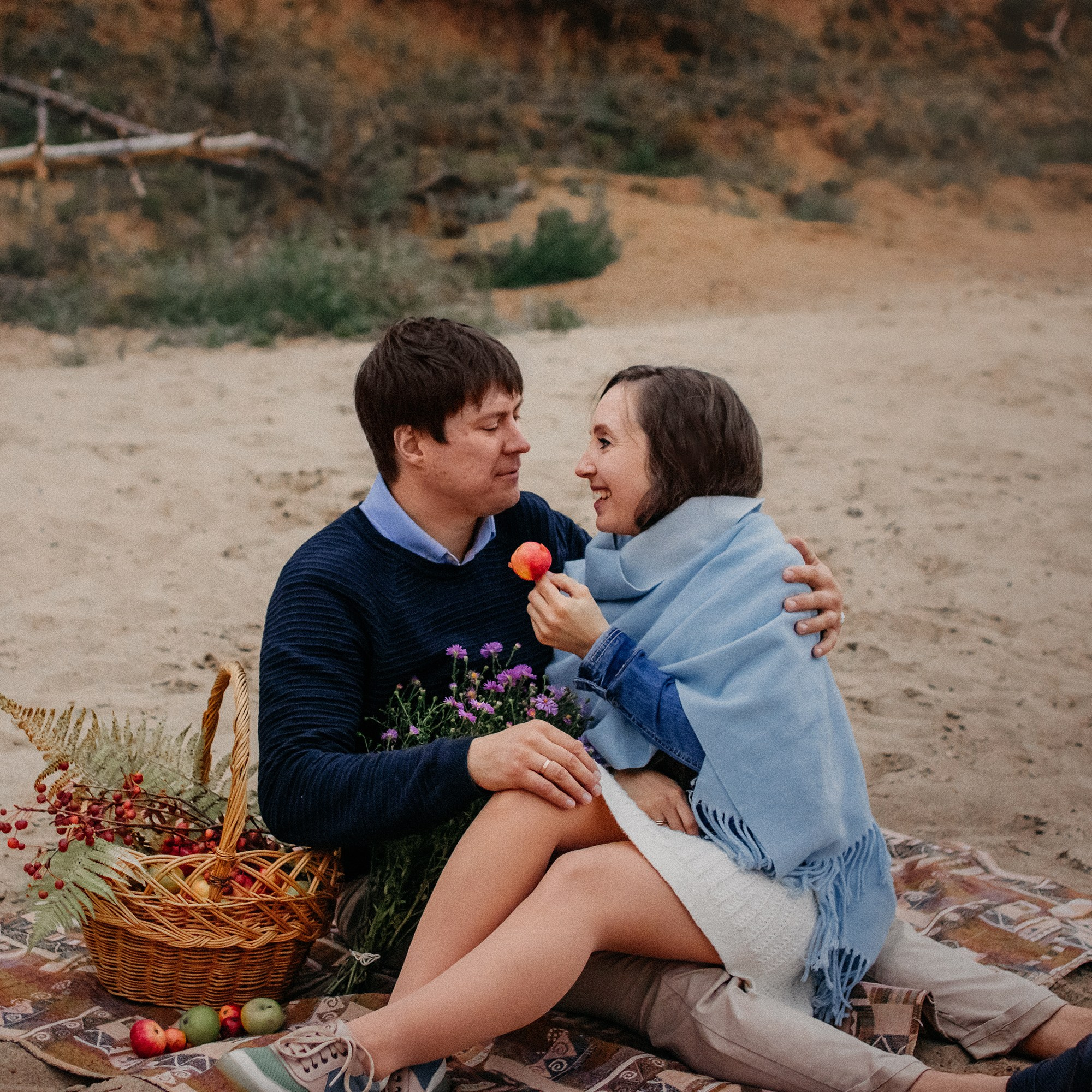 Наталья, Илья и фоксы. Фотограф Наталья Потапова