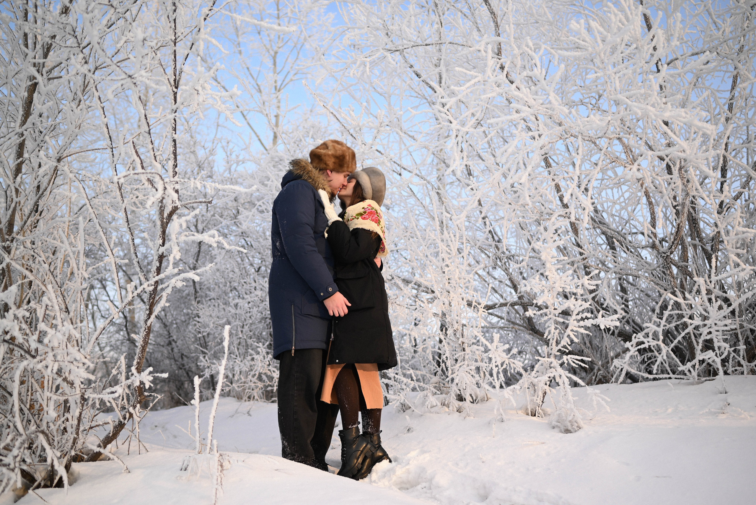 Катя и Саша. Морозное LoveStory. Фотограф Красноярск Базуев Марк