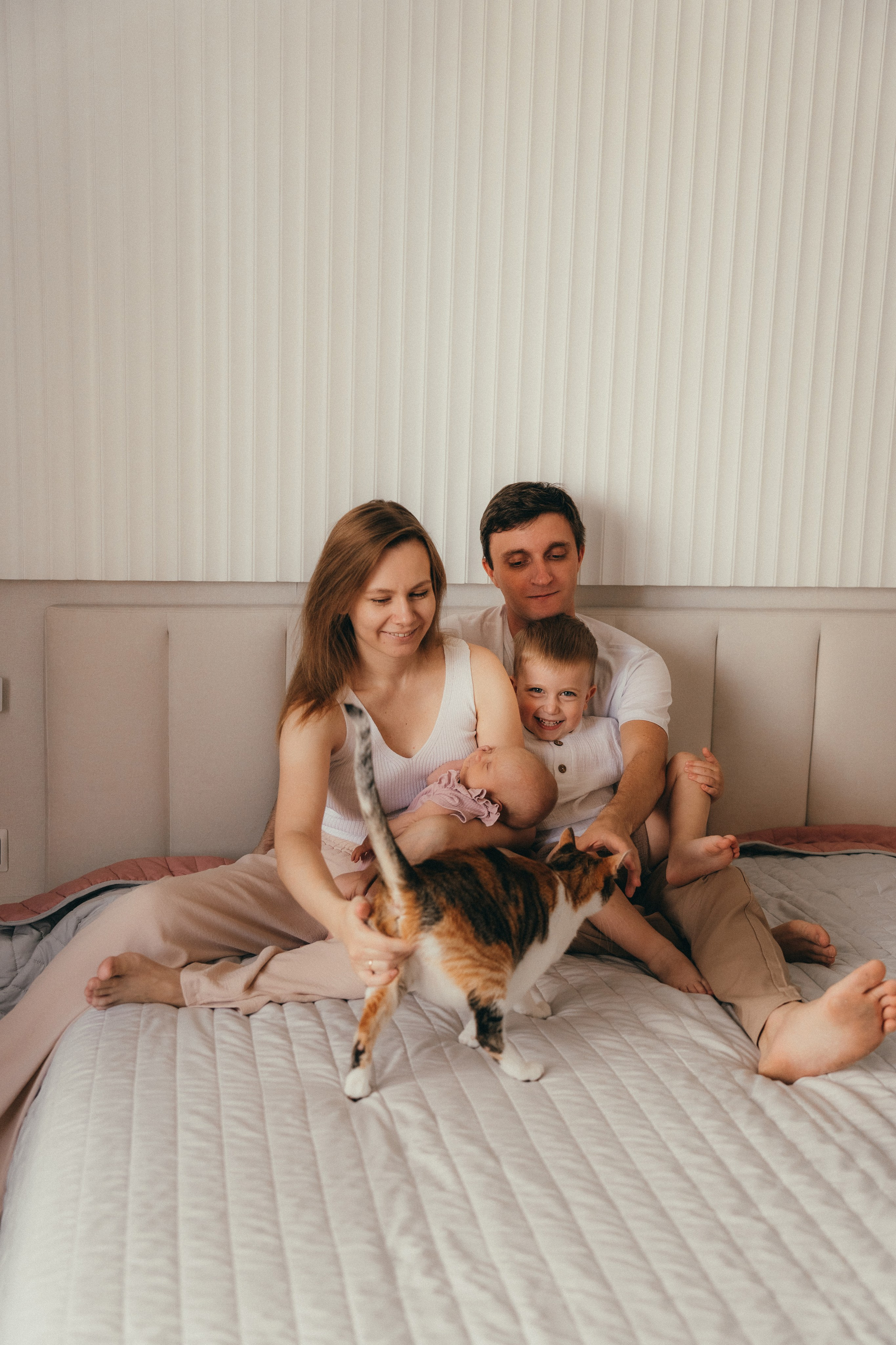 Сережа, Маша, Лева и Аня. Семейный фотограф • Домашние съемки в Нижнем Новгороде