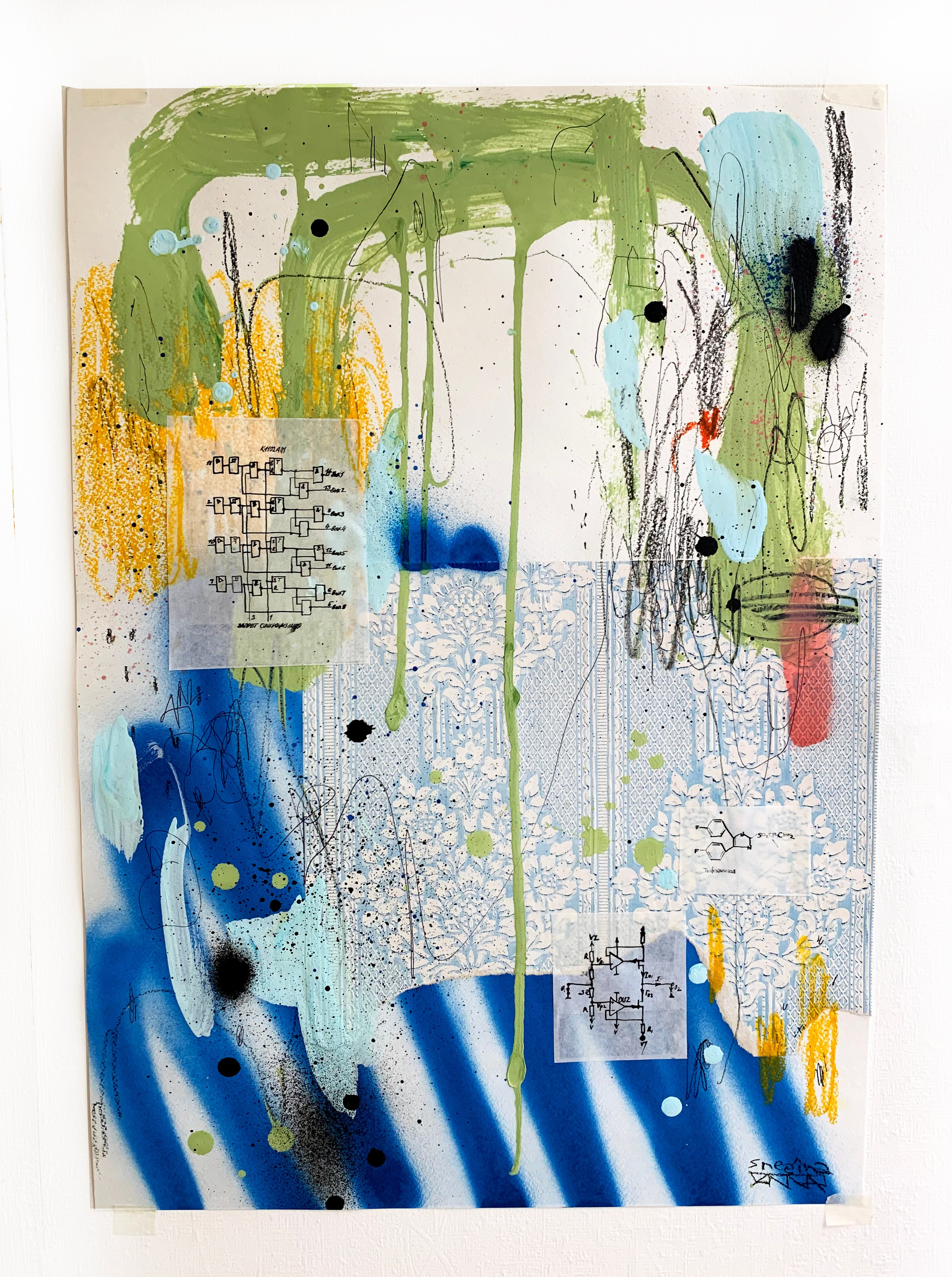 Drawings, collages. Artist Anna Snegina Художница Анна Снегина