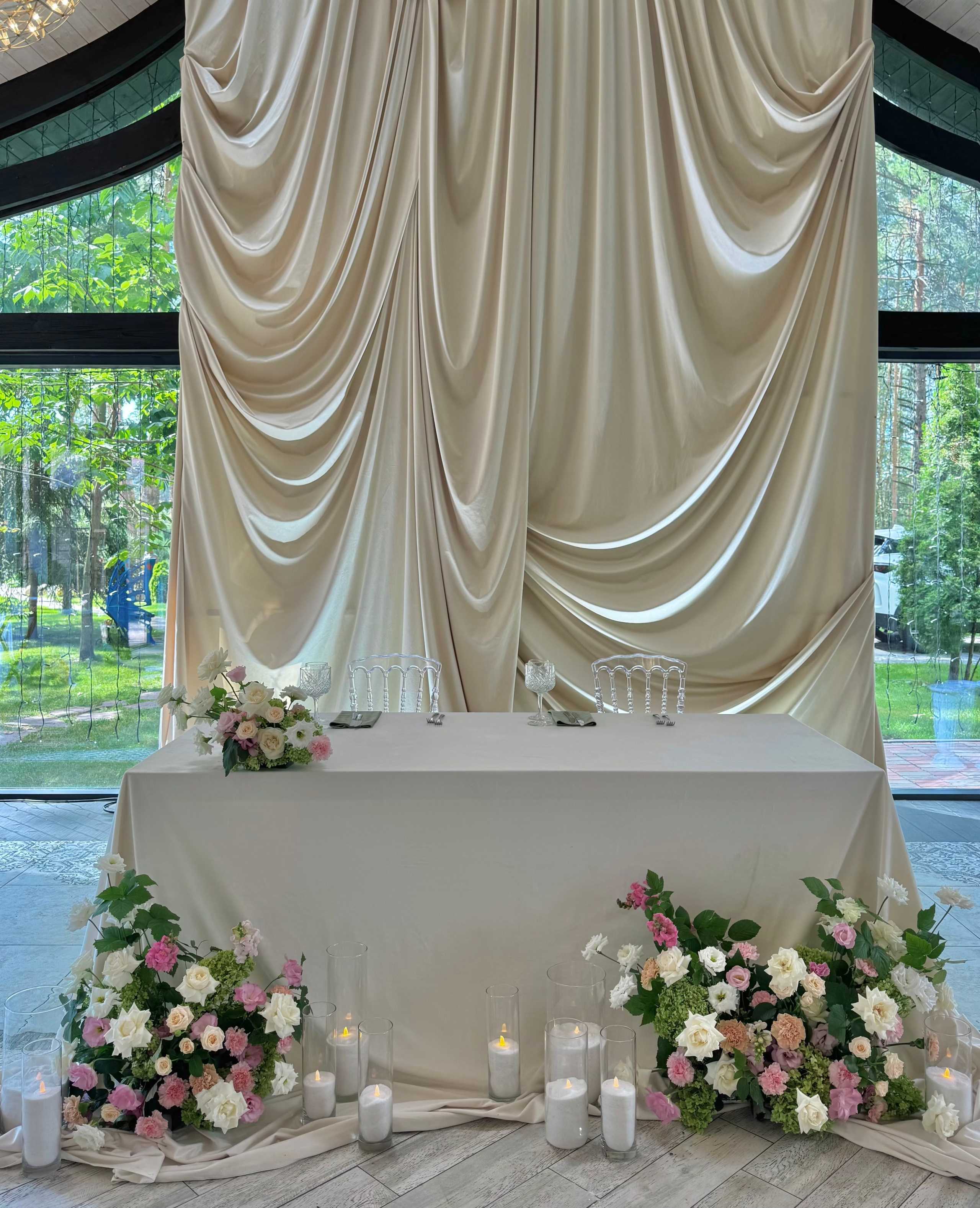 Классика с розовыми акцентами. Декоратор флорист оформление свадеб Тольятти Самара