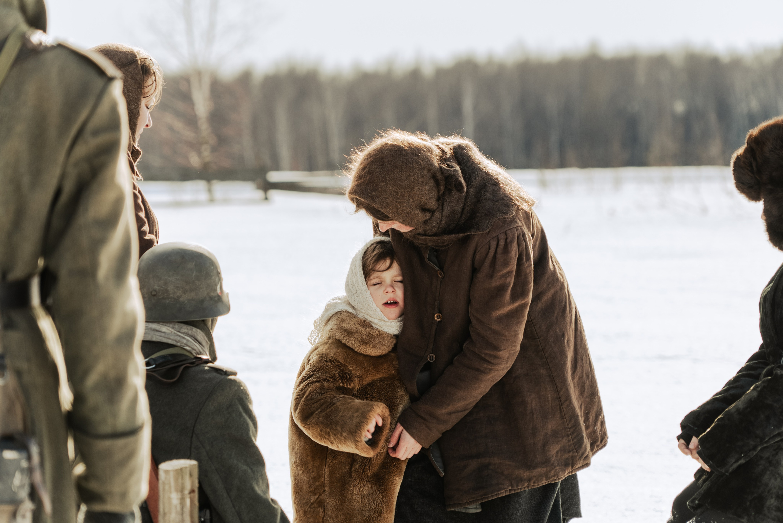 На съемках фильма «Июньская полынь». Мария Колесникова