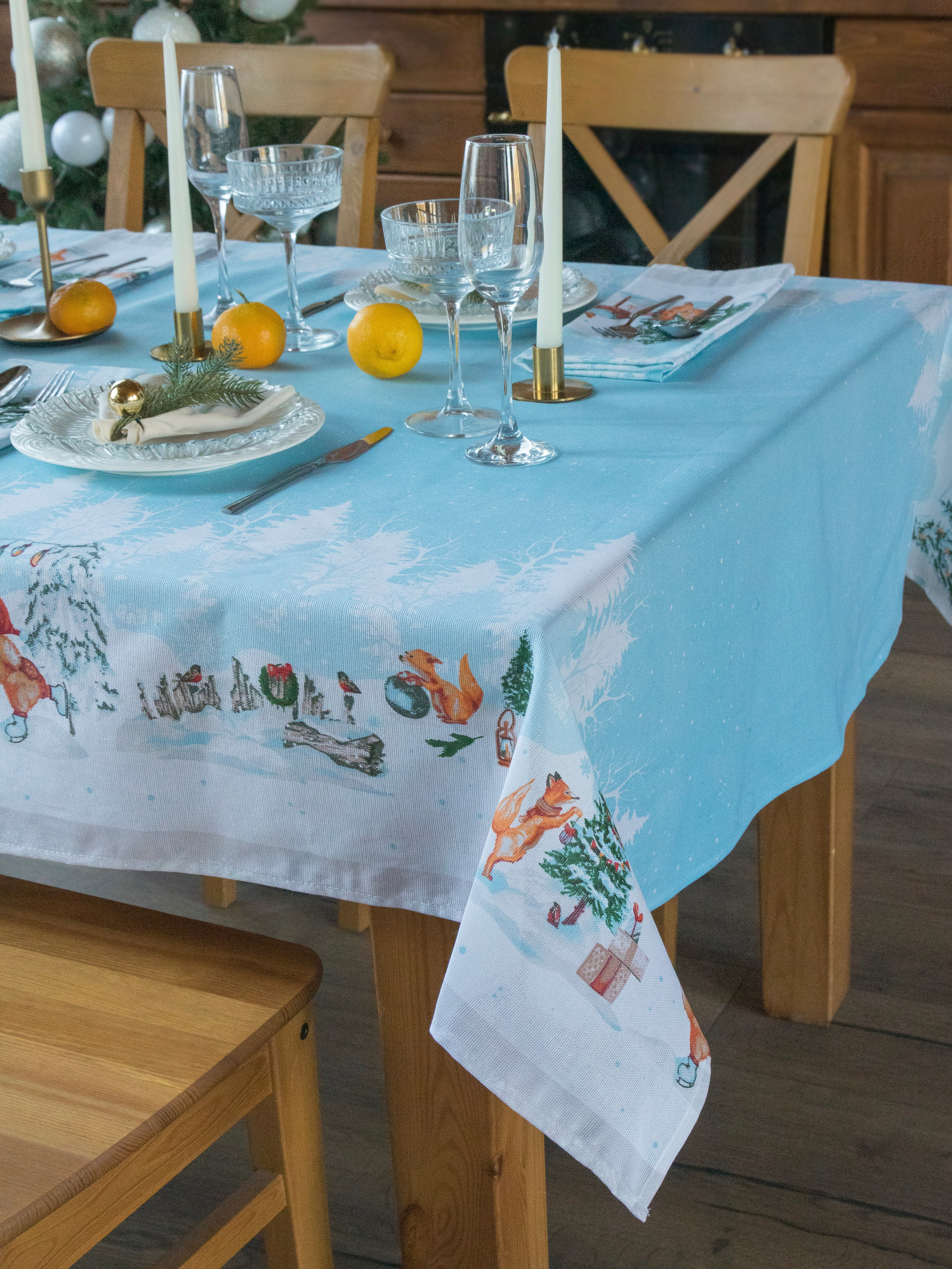 Скатерть новогодняя. Фотостудия для Wildberries Ozon