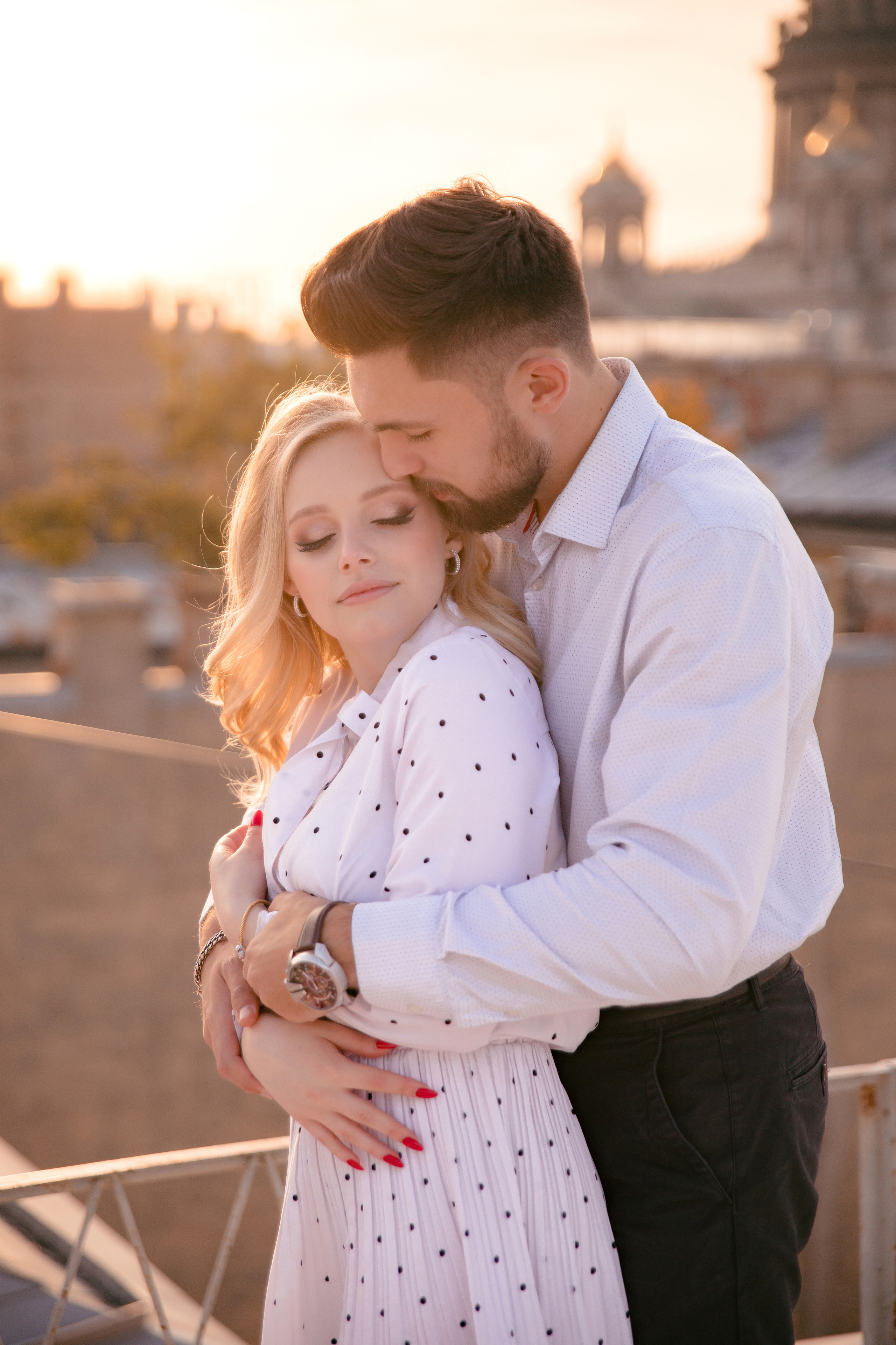 Свидание на крыше. Свадебный и семейный фотограф в Санкт- Петербурге Гугучкина Полина