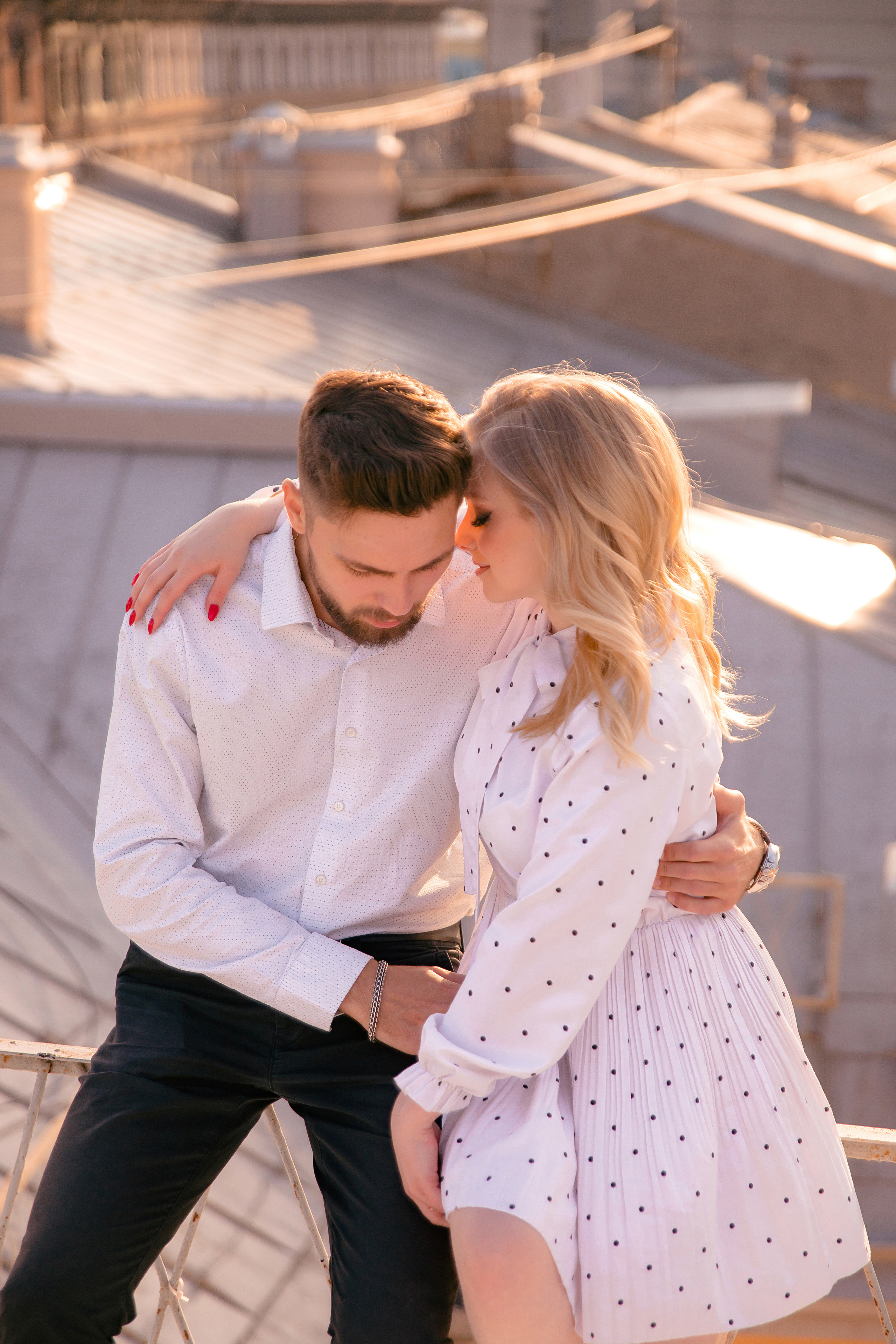 Свидание на крыше. Свадебный и семейный фотограф в Санкт- Петербурге Гугучкина Полина