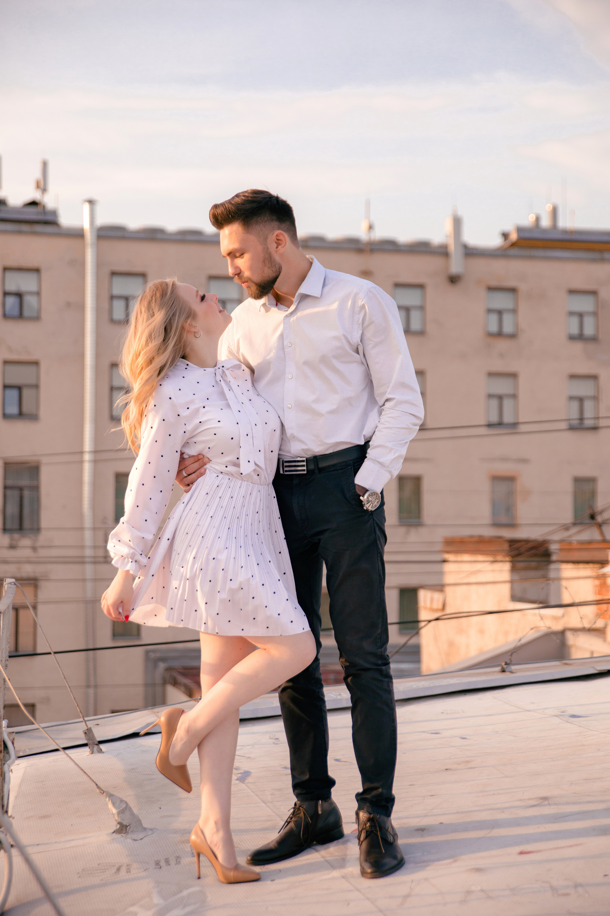 Свидание на крыше. Свадебный и семейный фотограф в Санкт- Петербурге Гугучкина Полина