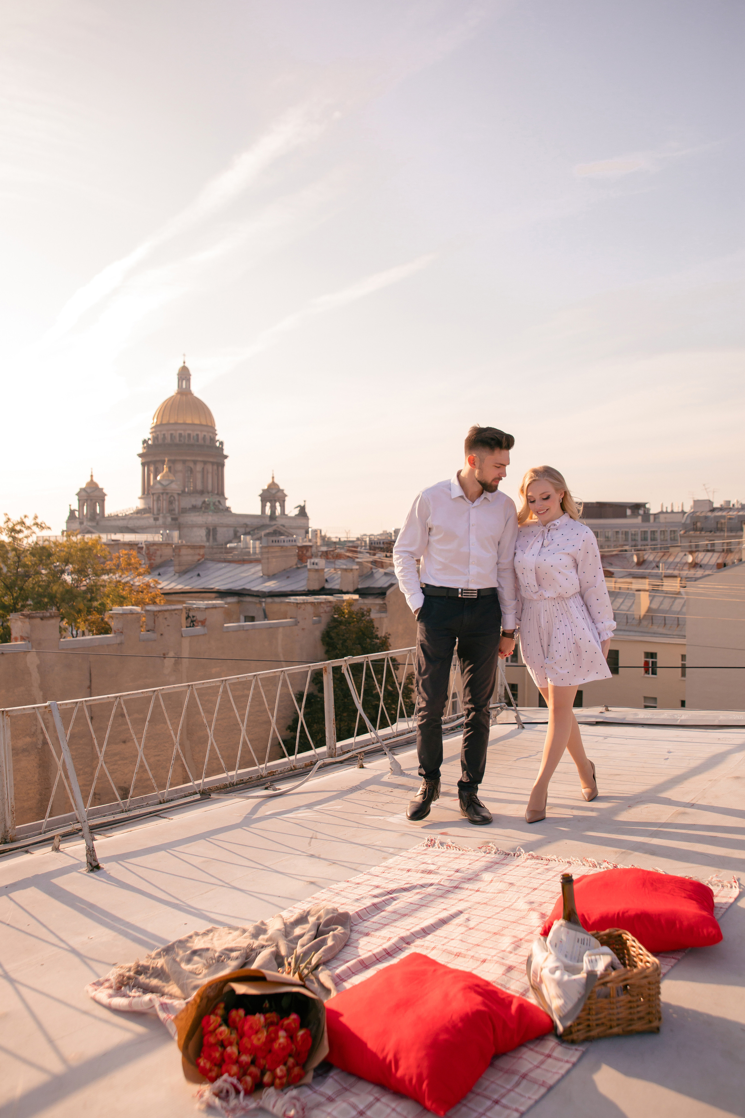 Свидание на крыше. Свадебный и семейный фотограф в Санкт- Петербурге Гугучкина Полина
