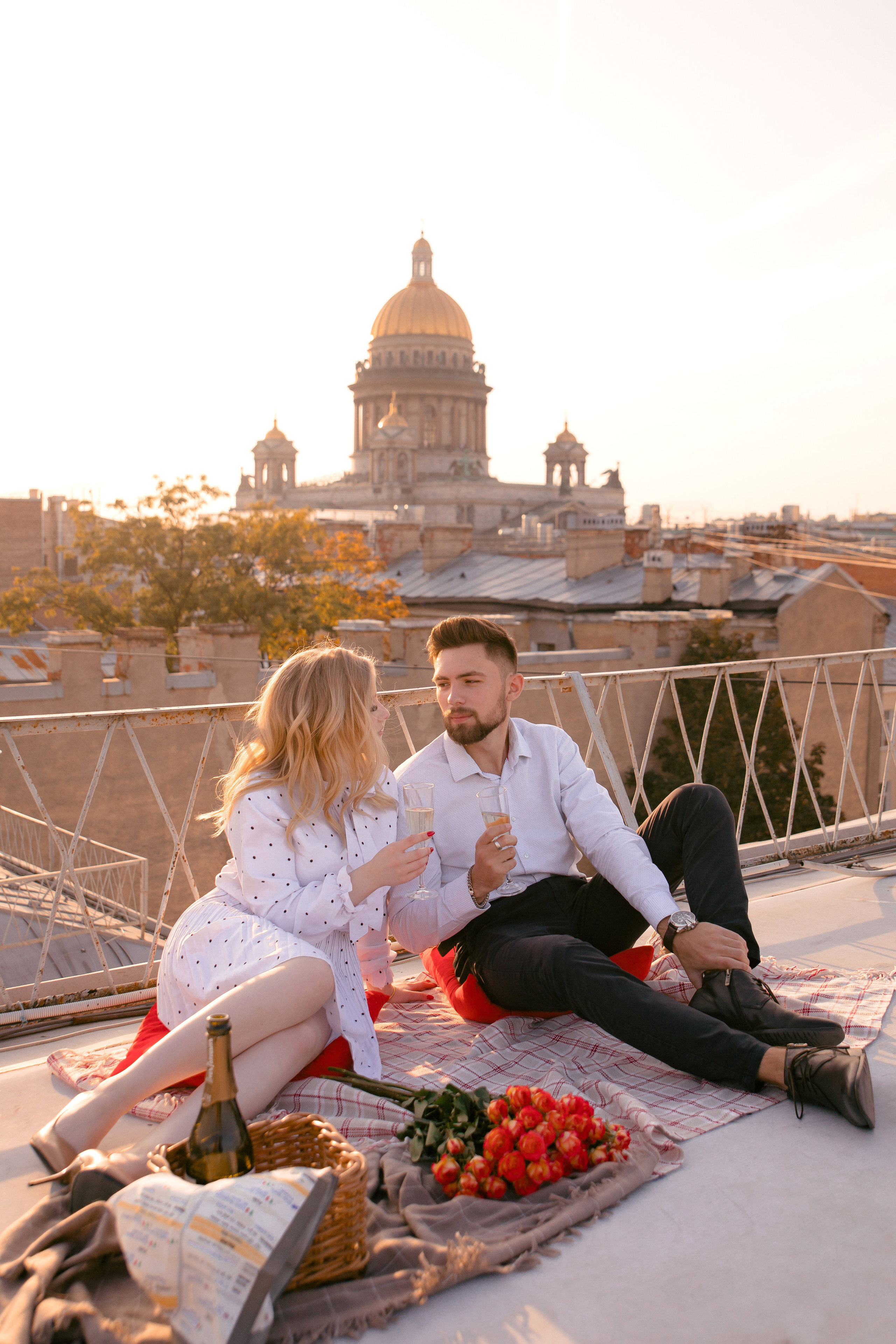 Свидание на крыше. Свадебный и семейный фотограф в Санкт- Петербурге Гугучкина Полина