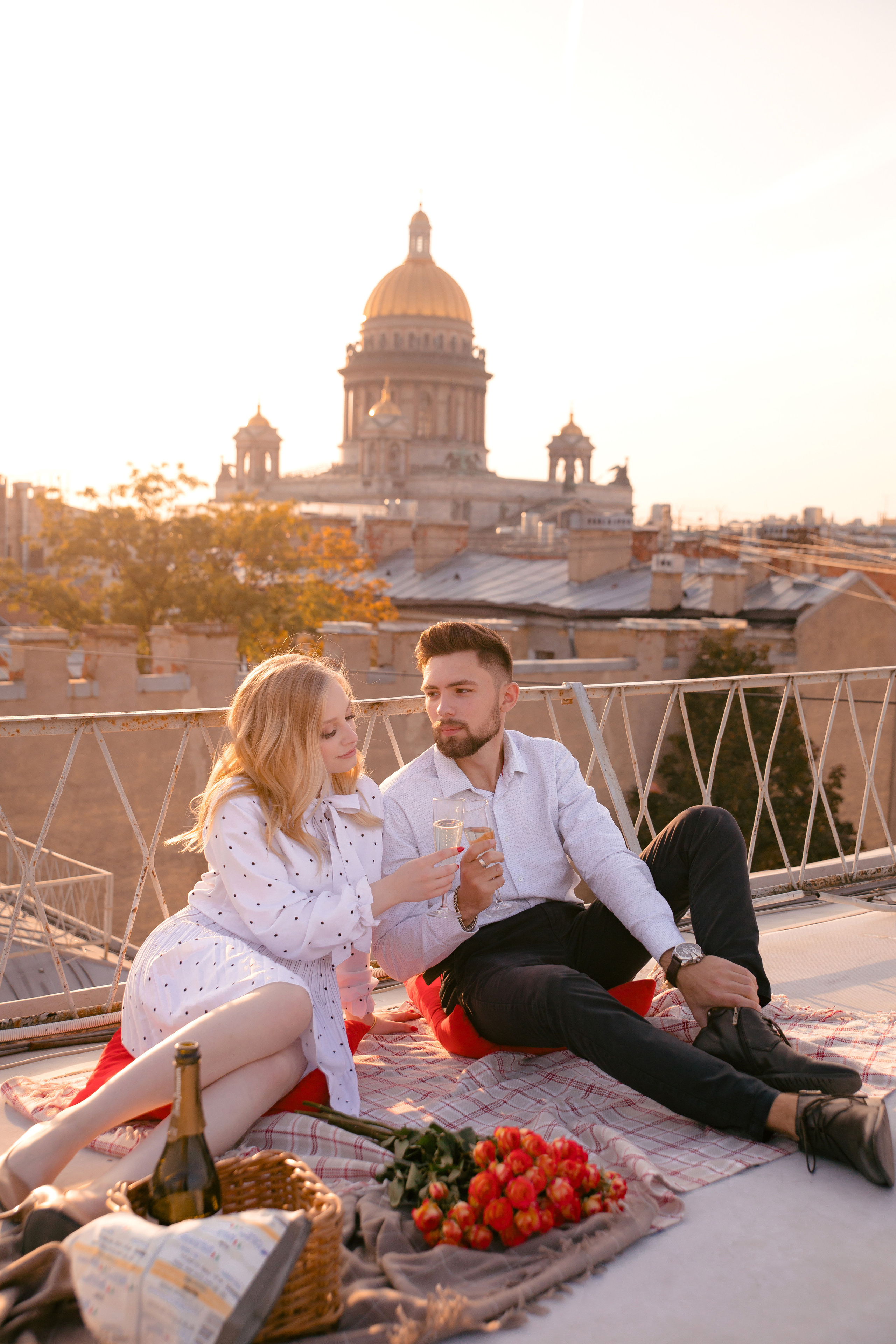 Свидание на крыше. Свадебный и семейный фотограф в Санкт- Петербурге Гугучкина Полина