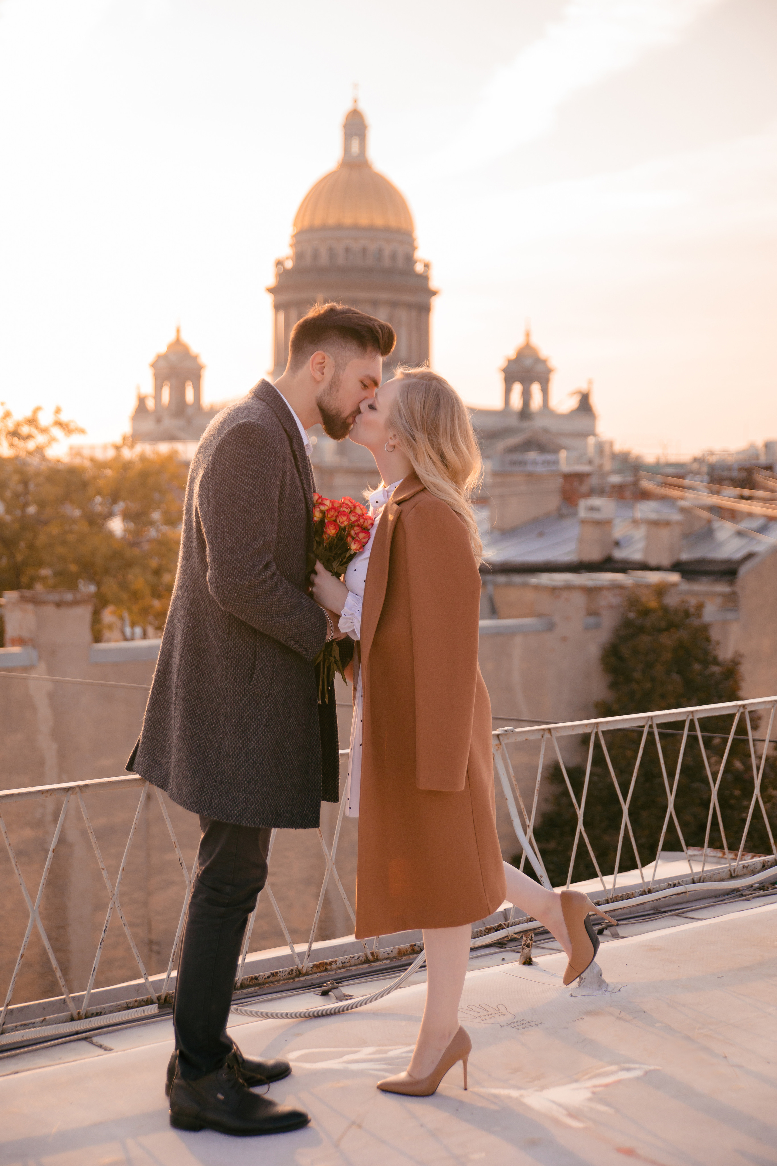 Свидание на крыше. Свадебный и семейный фотограф в Санкт- Петербурге Гугучкина Полина