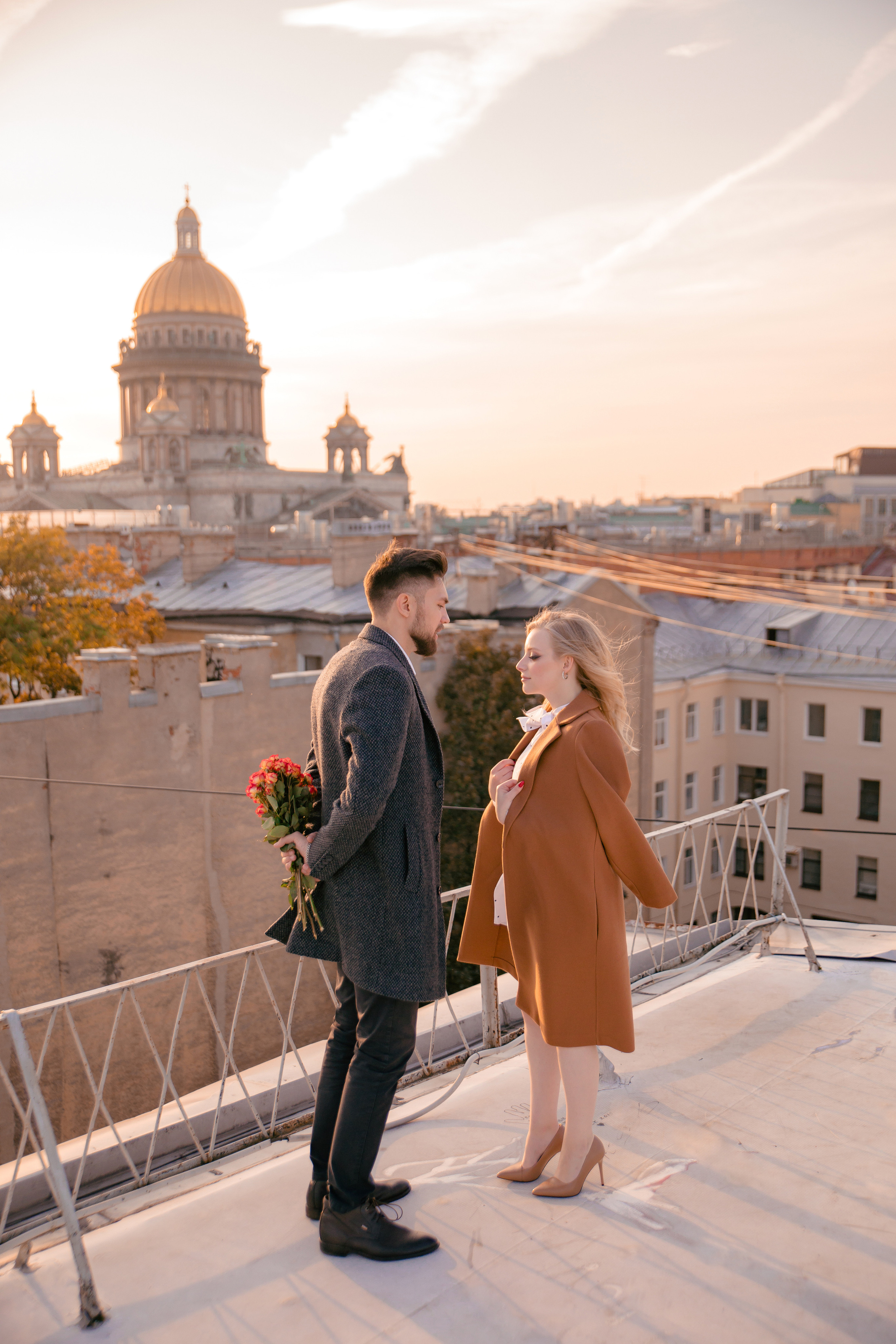 Свидание на крыше. Свадебный и семейный фотограф в Санкт- Петербурге Гугучкина Полина