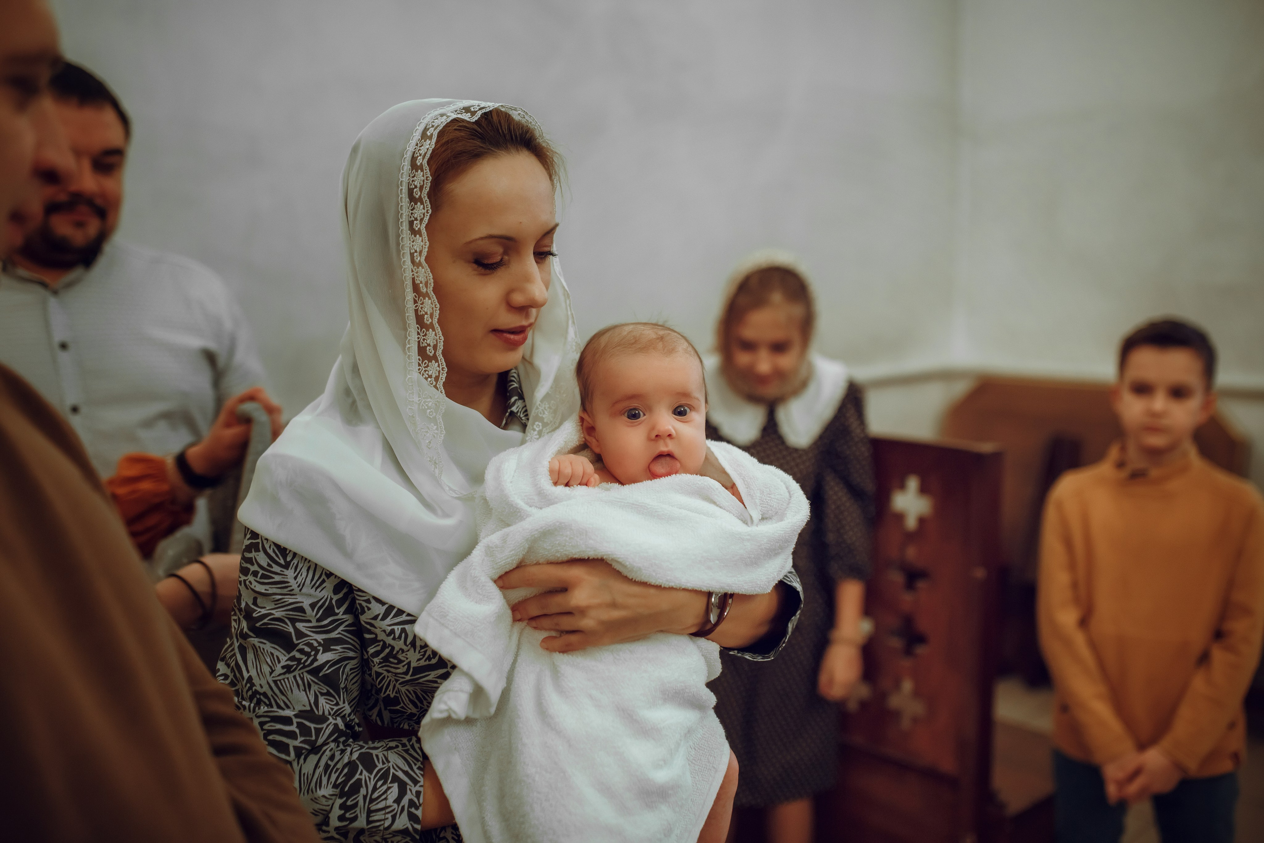 Крещение Дарьи. Фотограф на Крещение, семейный фотограф в Москве