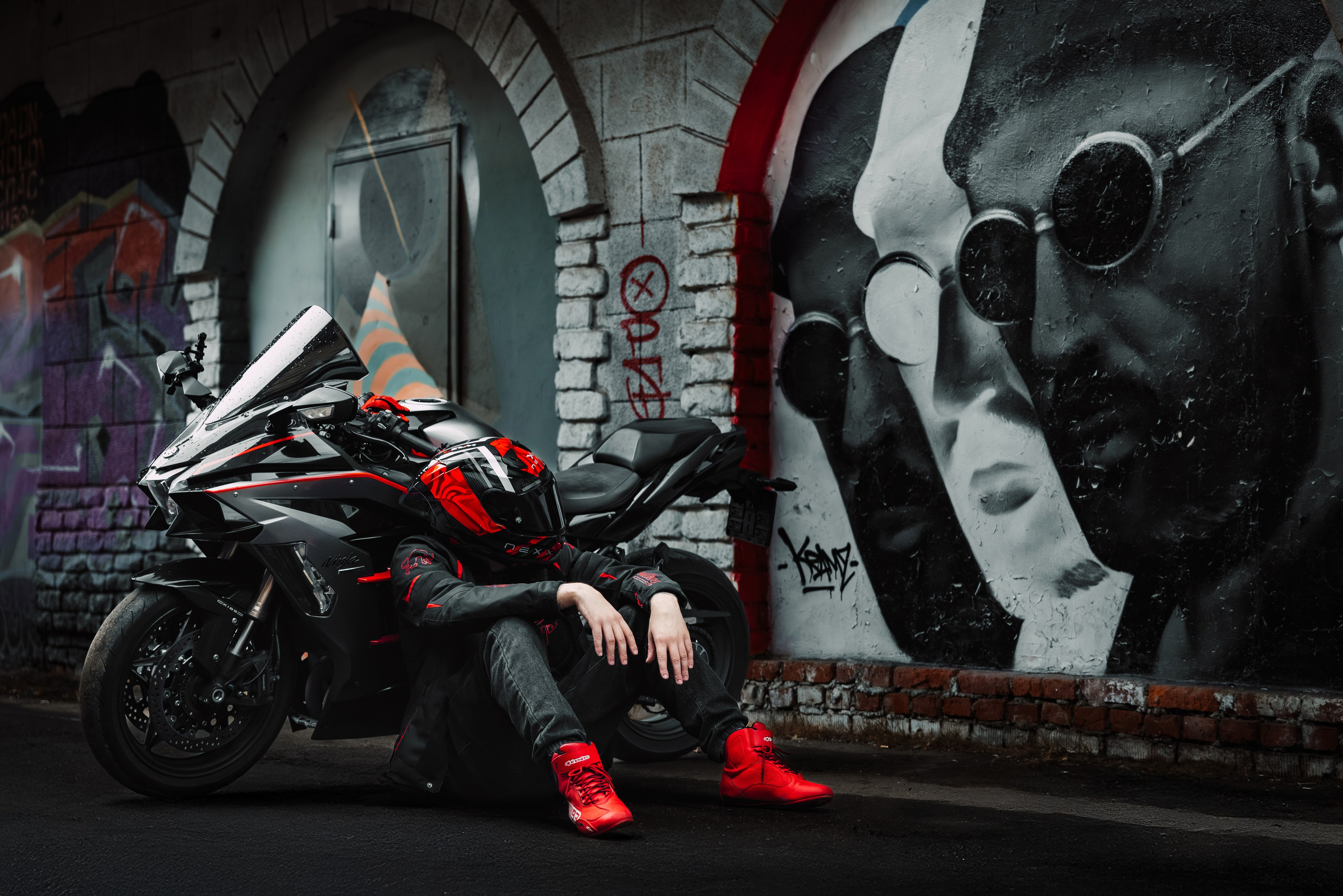 KAWASAKI NINJA H2 SX × @X_RUS_T1M. Фотограф Blackkotae