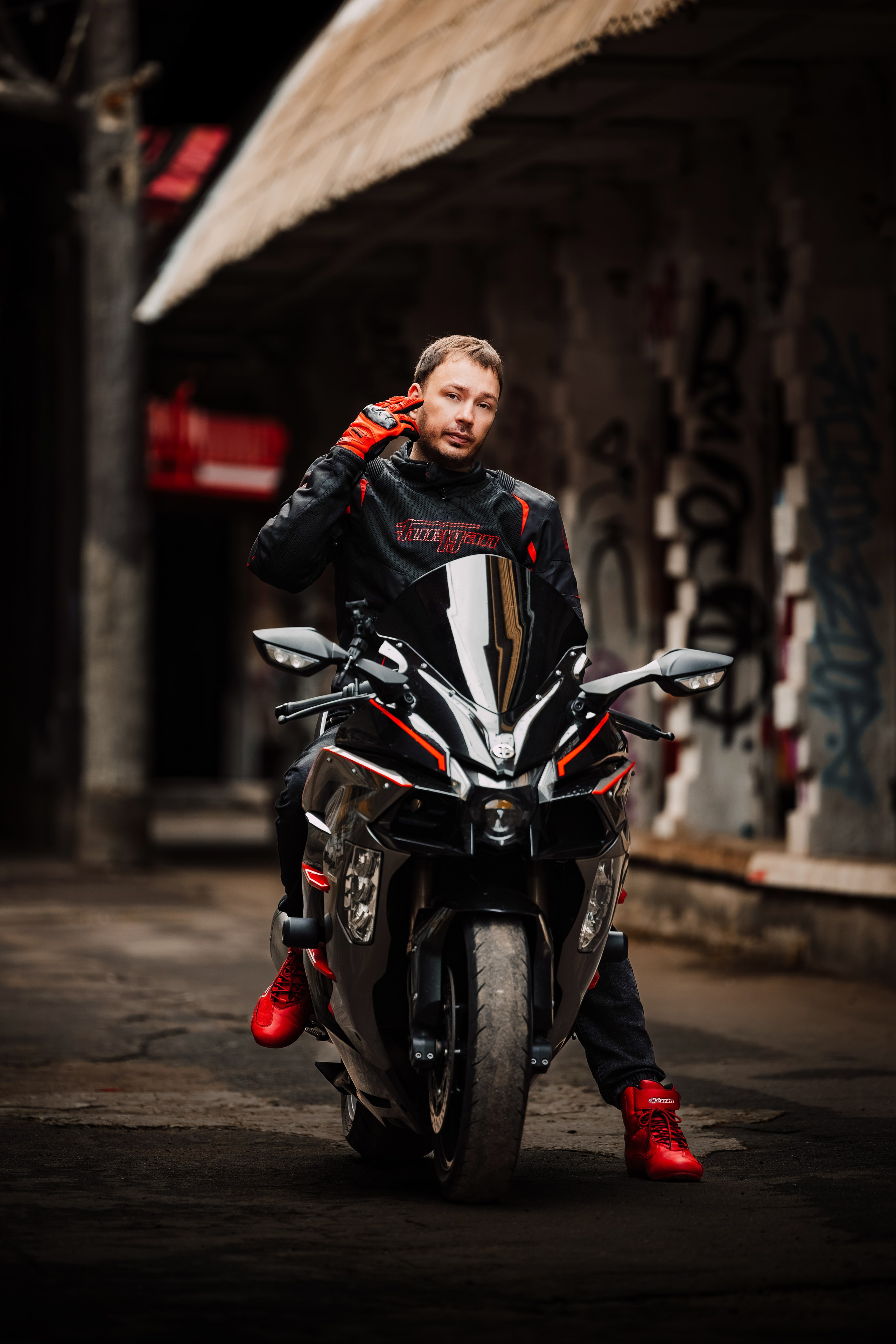 KAWASAKI NINJA H2 SX × @X_RUS_T1M. Фотограф Blackkotae