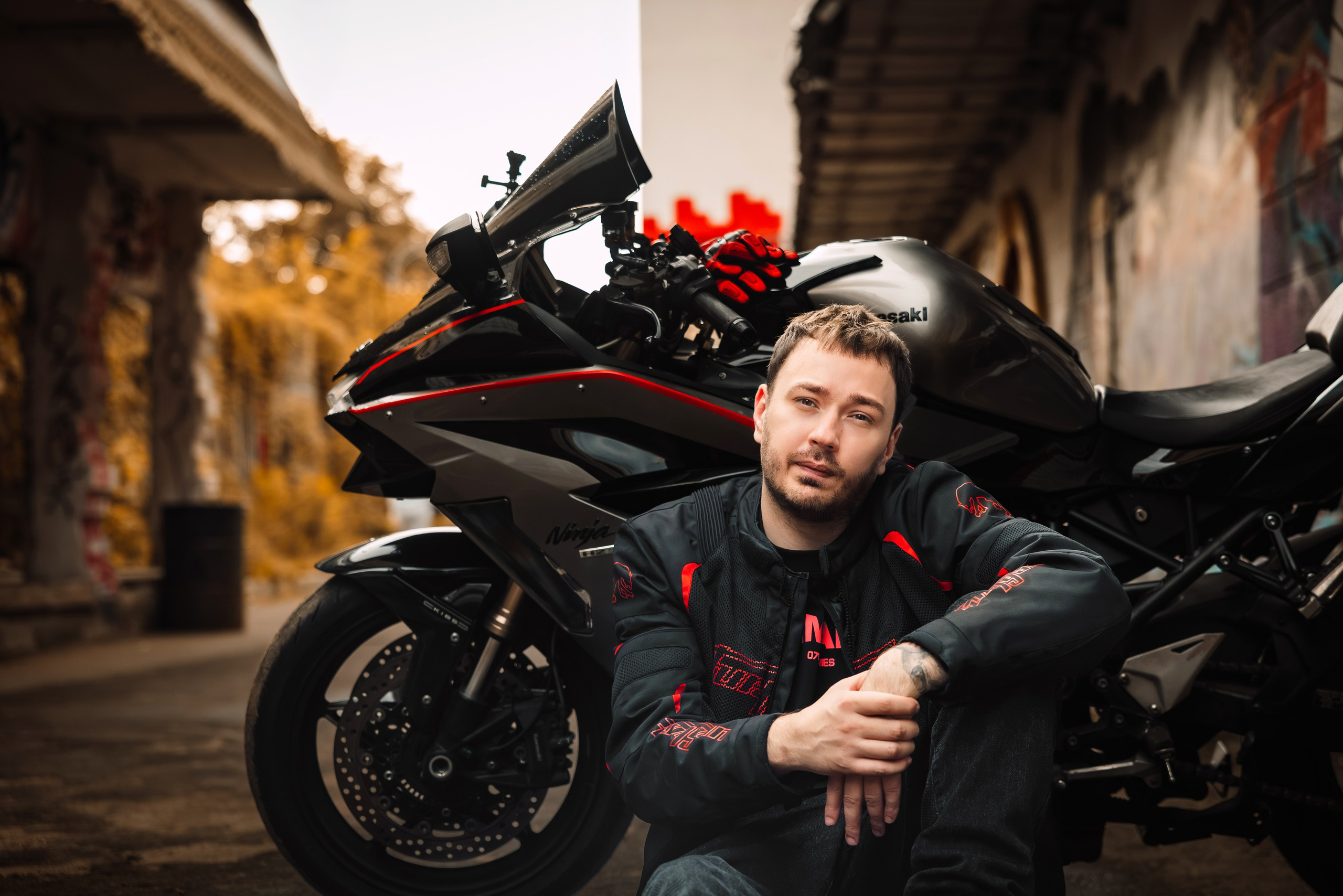 KAWASAKI NINJA H2 SX × @X_RUS_T1M. Фотограф Blackkotae