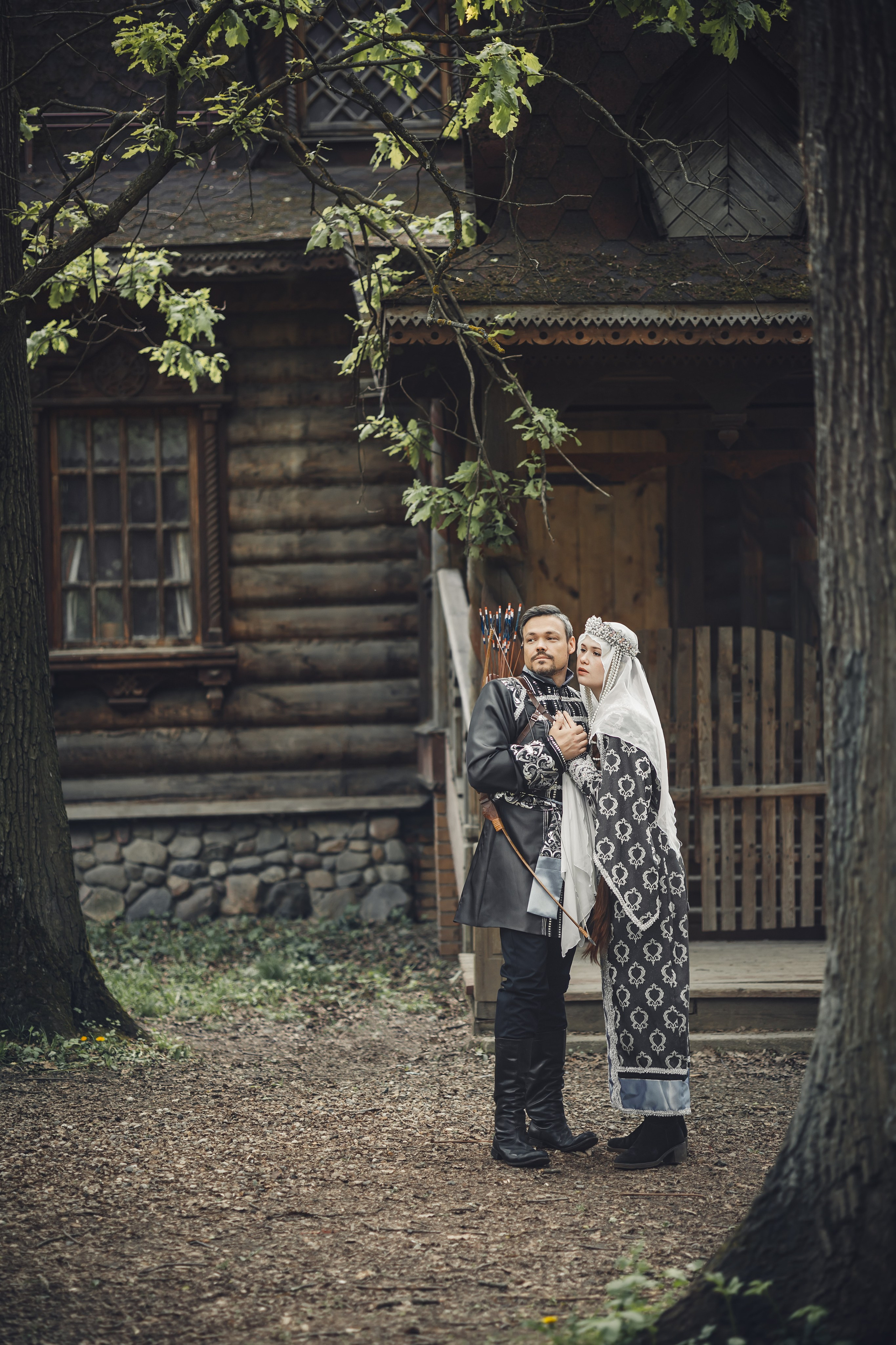 Мужчина и&nbsp;женщина, портрет, русский народный костюм, сказочная фотосессия, косплей, арт, фотосессия на природе, фотограф,  Москва