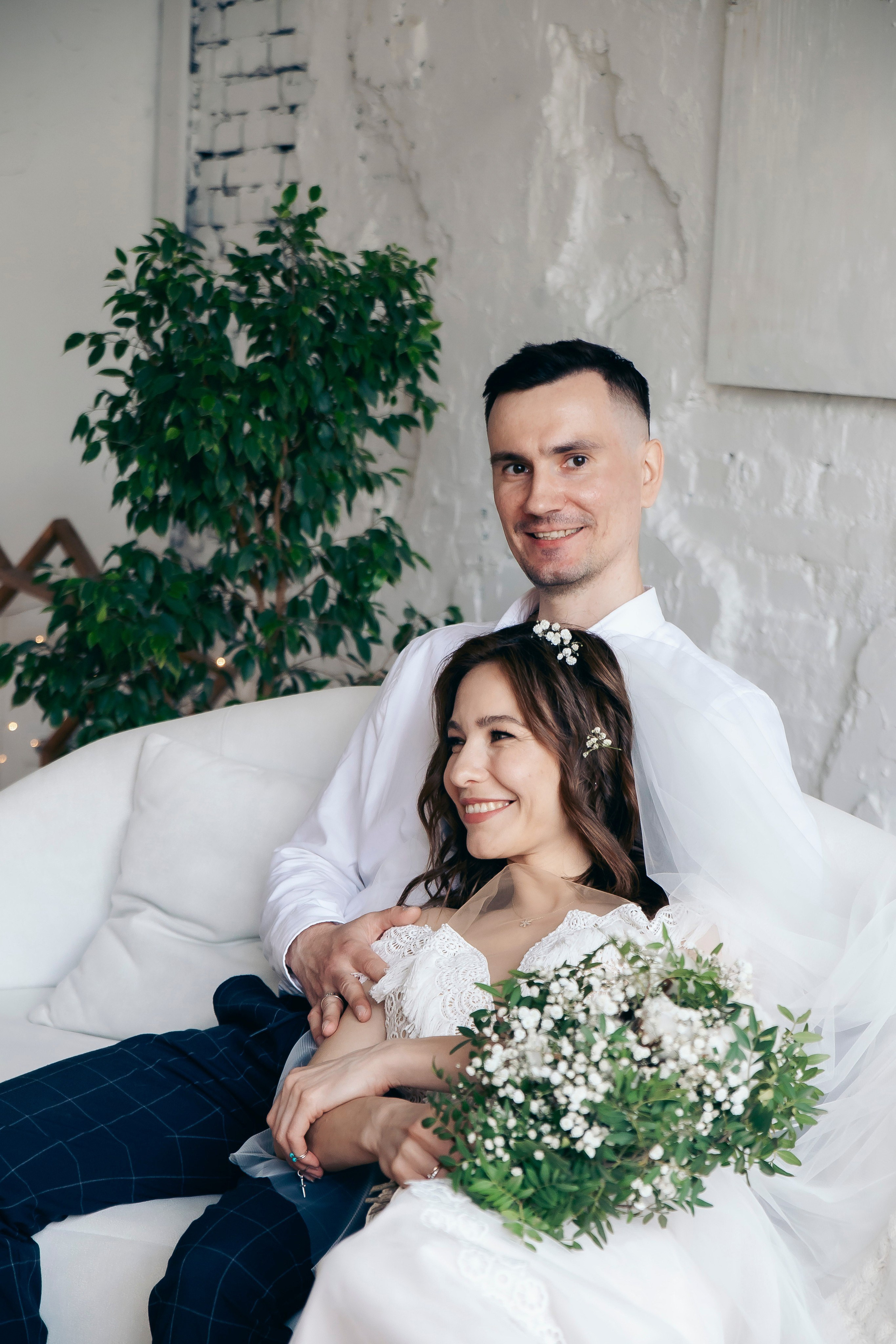 Свадебная съёмка в студии с гостями. Свадебный, семейный фотограф, контент съёмка. Екатеринбург. Елена Граф